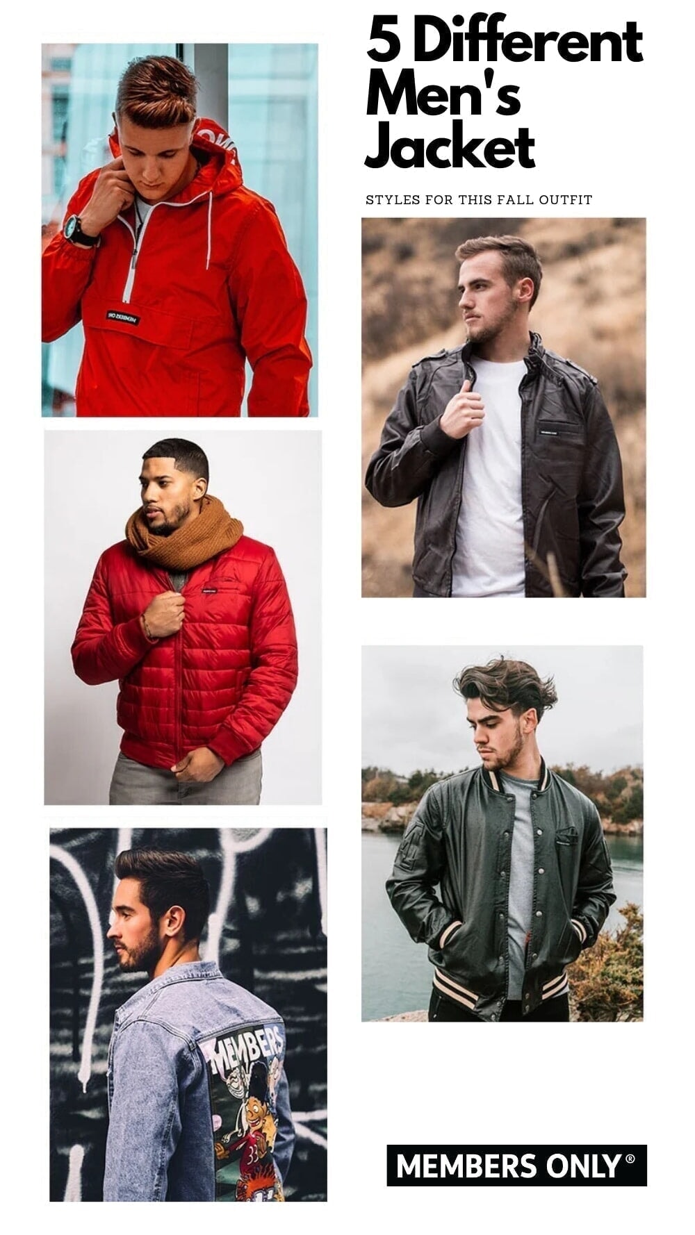 5 Different Men's Jacket Styles for This Fall Outfit