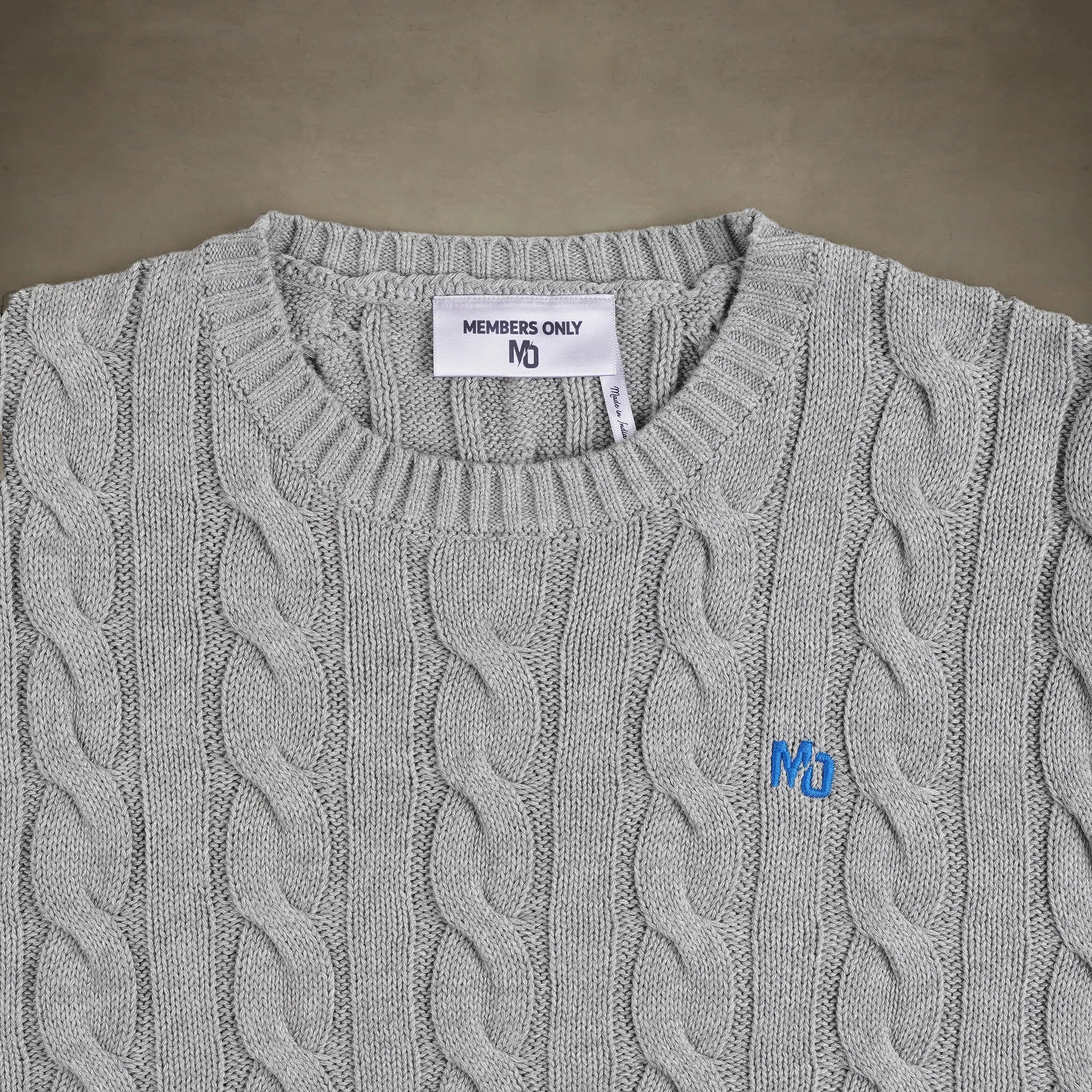 Men's Crew Neck Cable Sweater Members Only®