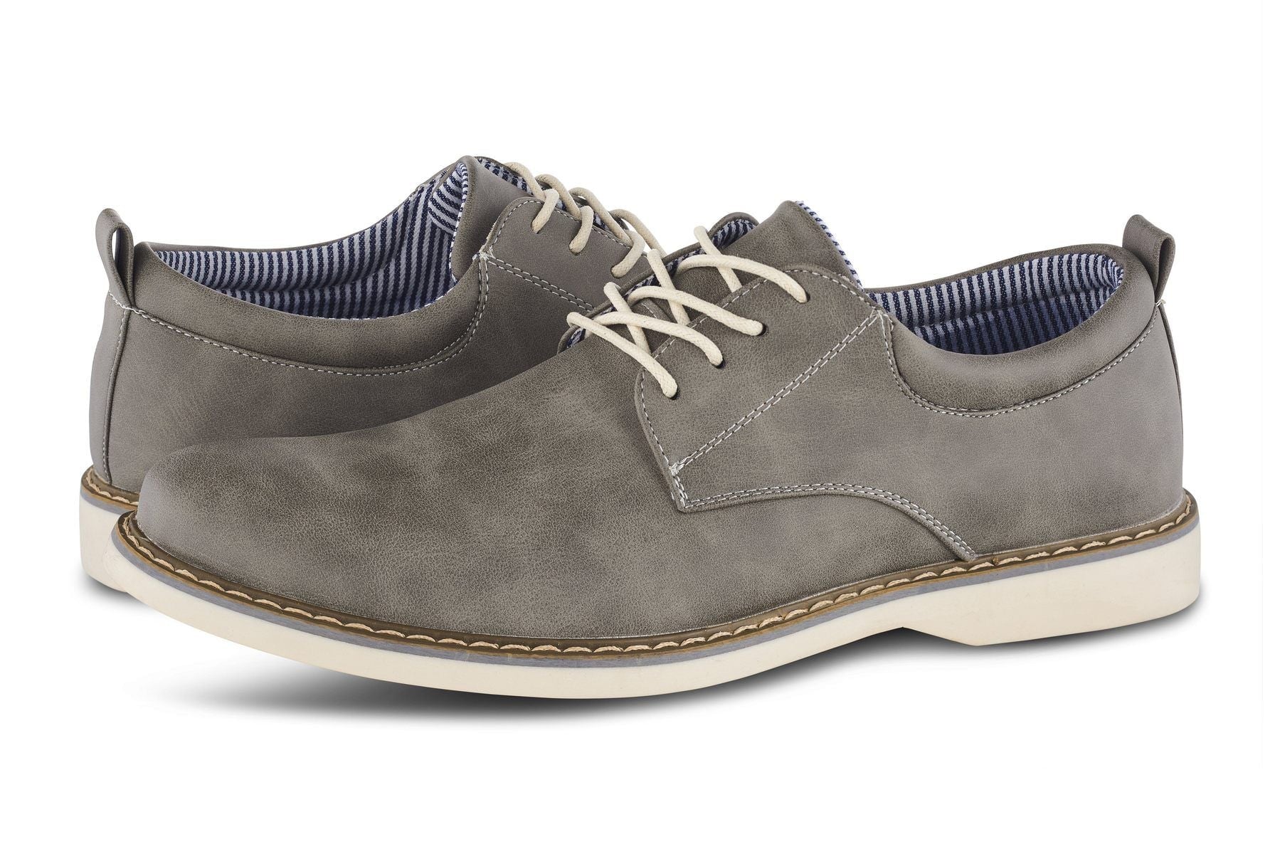 Men's Plain Toe Oxford Shoes Members Only Grey 8