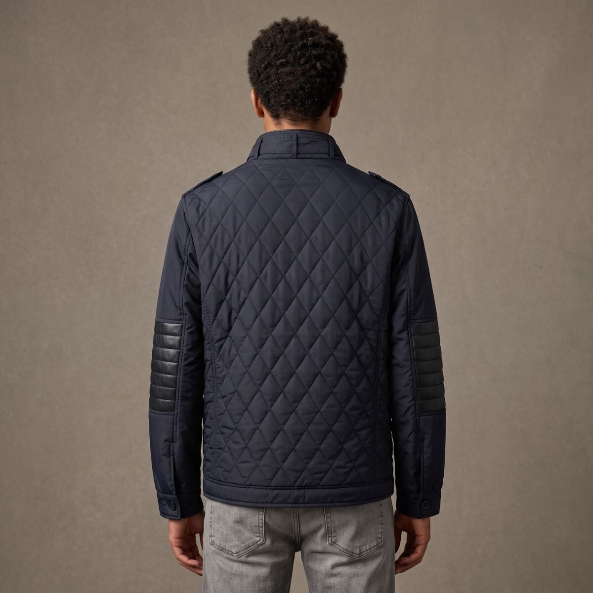 Members Only Men's Quilted jacket - Back View