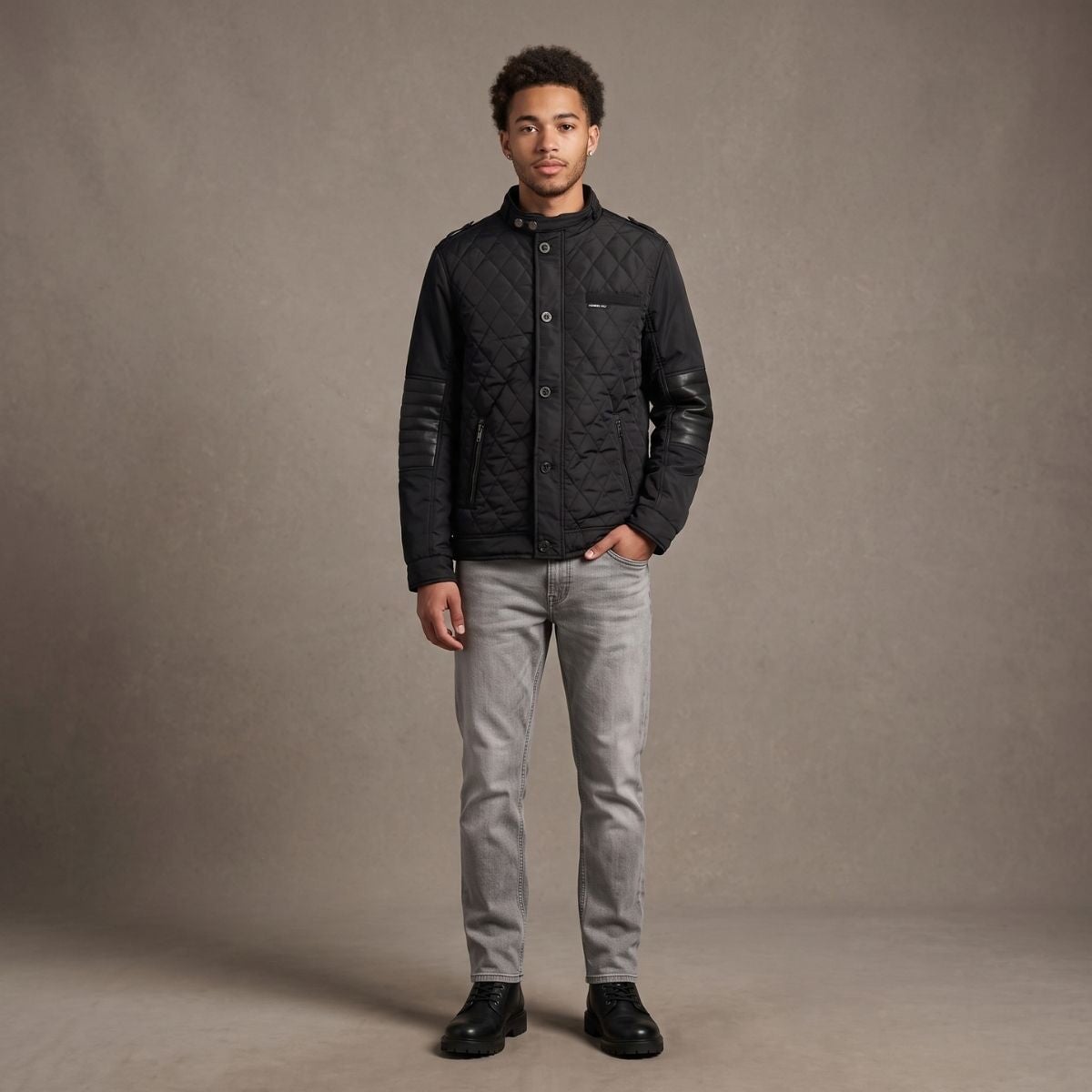 Men's quilted outerwear jacket