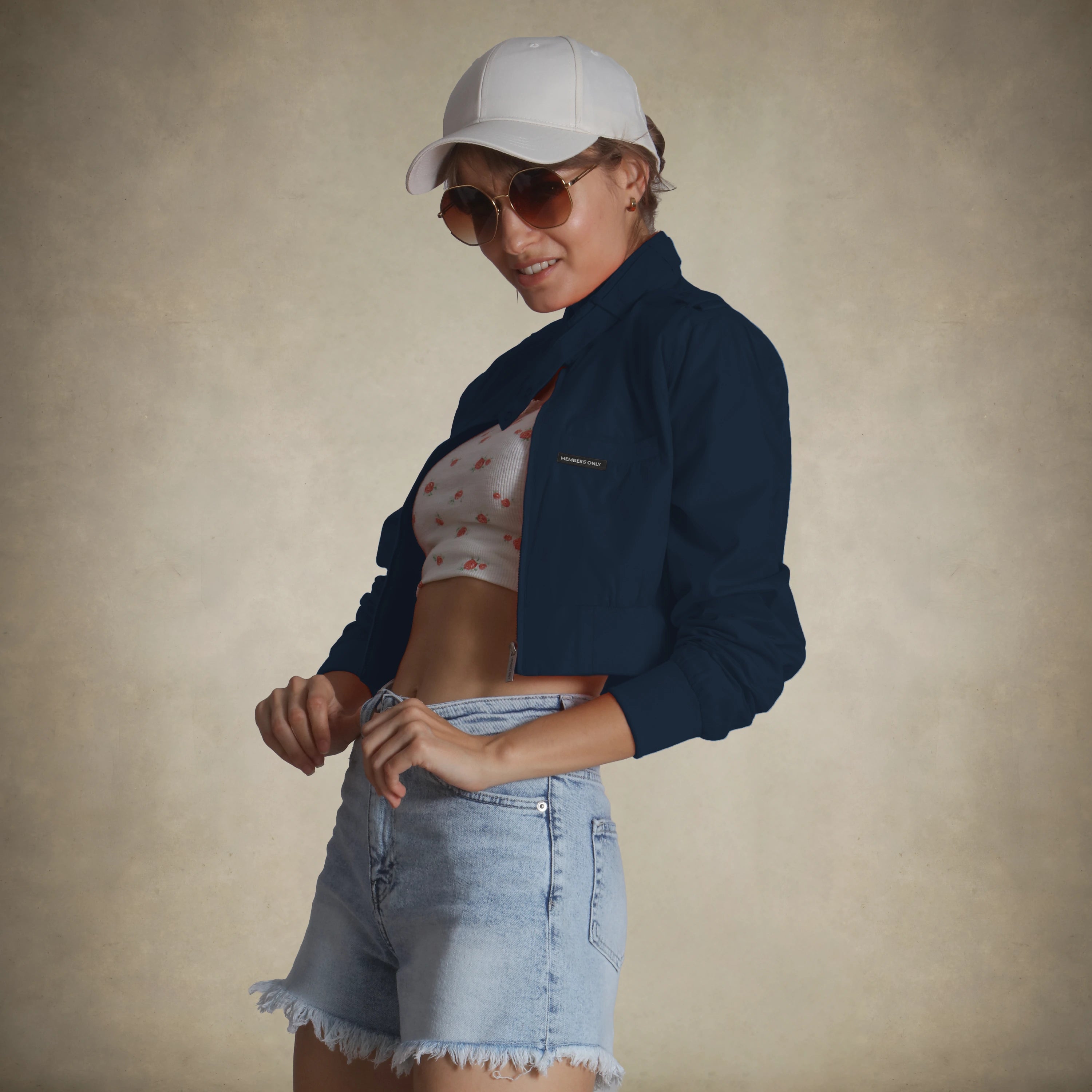 Women's Mini Cropped Racer Jacket