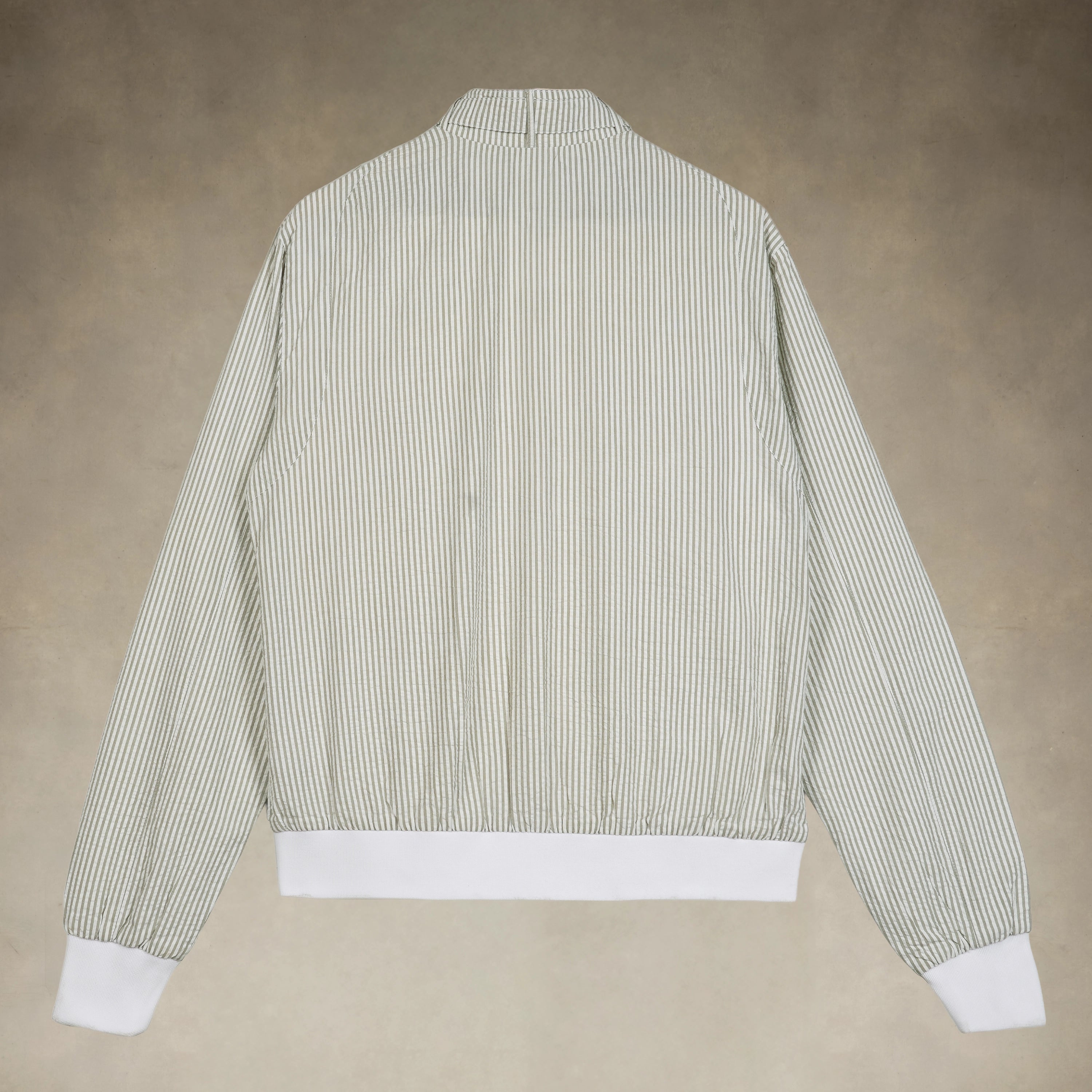 Women's Oversized Seersucker Iconic Racer Jacket