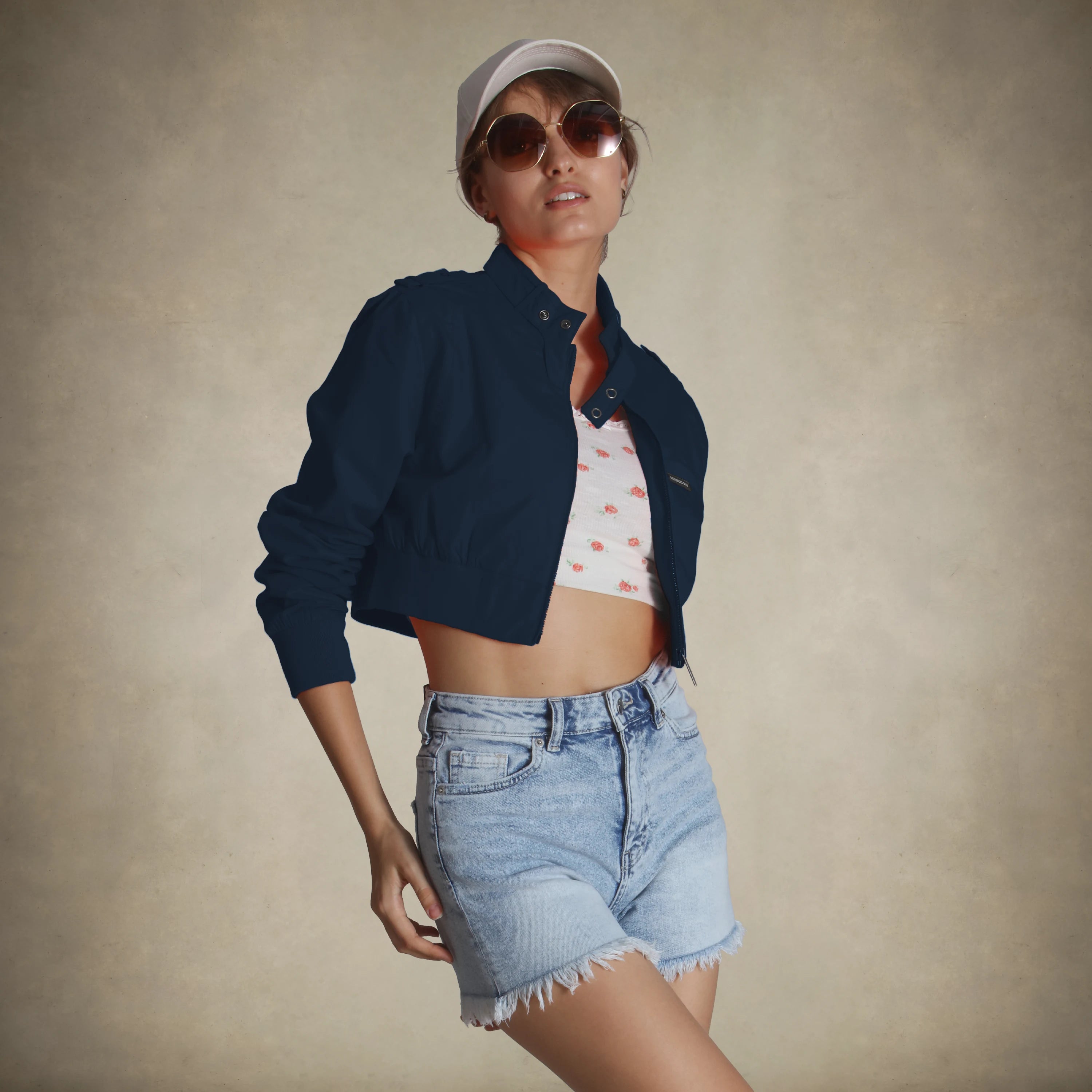 Women's Mini Cropped Racer Jacket