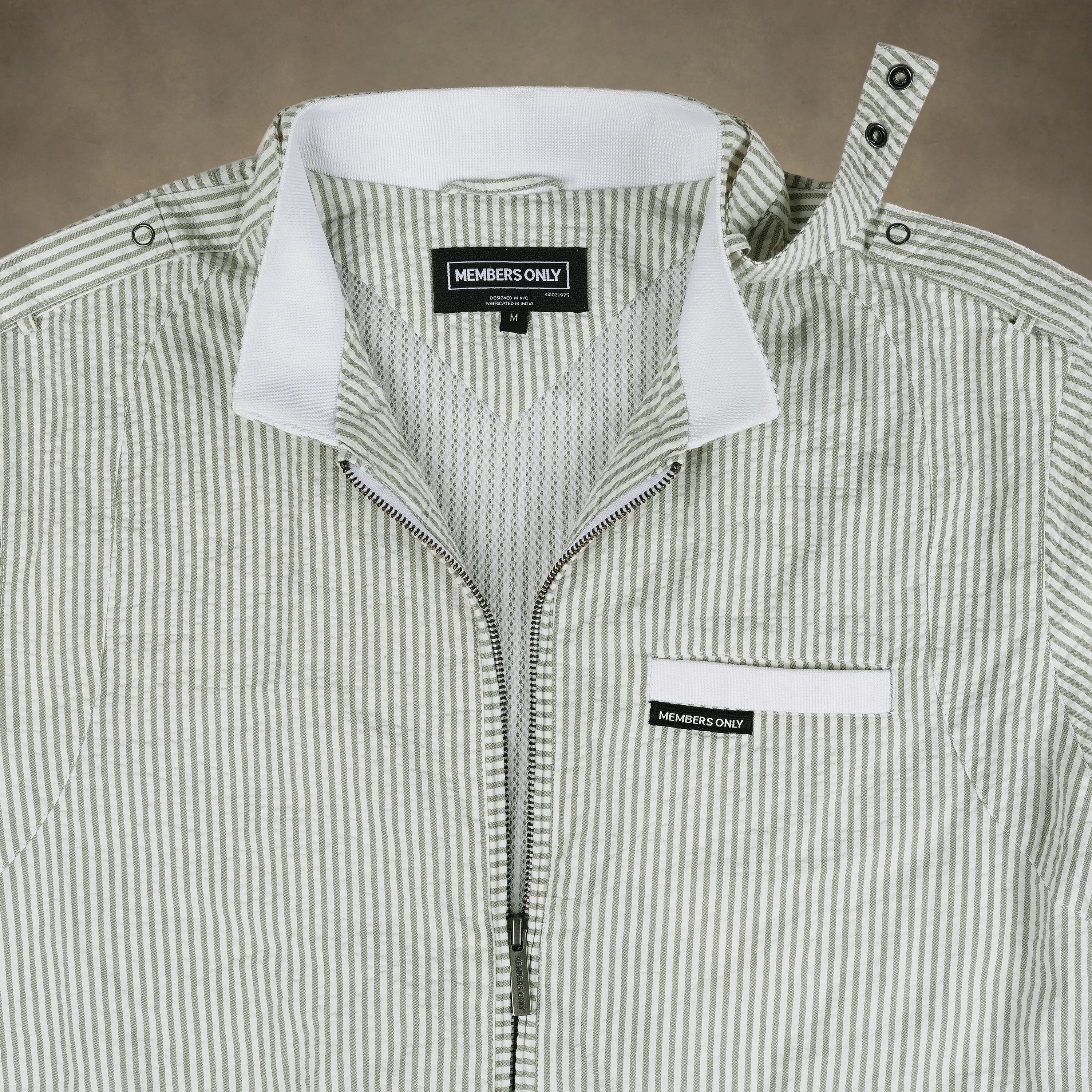 Men's Seersucker Iconic Racer Jacket