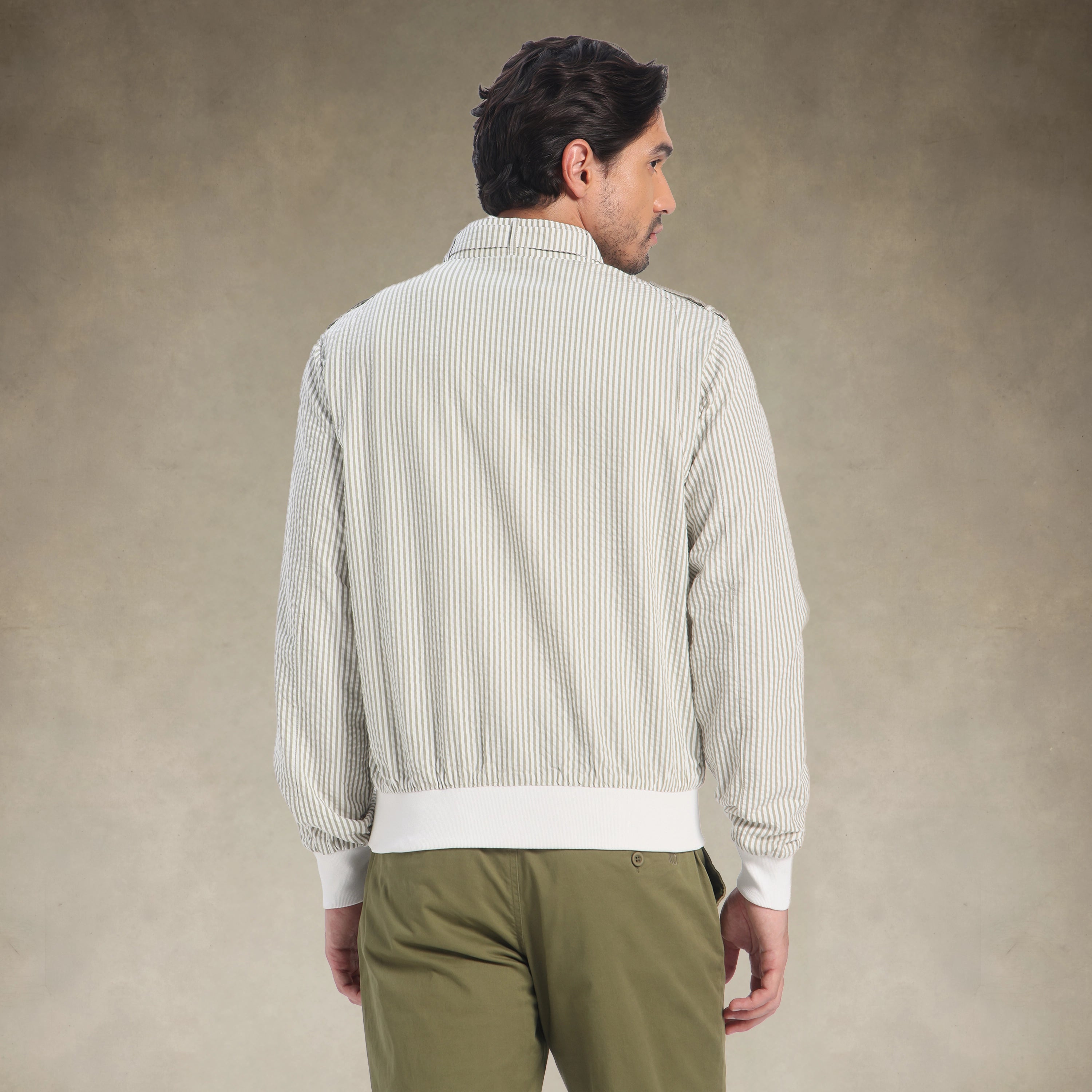 Men's Seersucker Iconic Racer Jacket