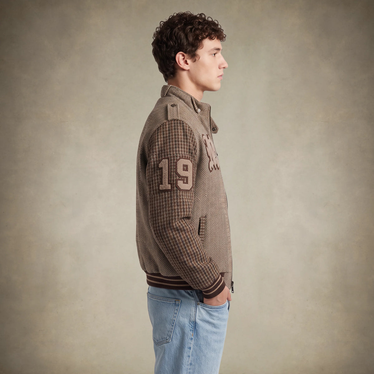 Men's Tweed Varsity Jacket