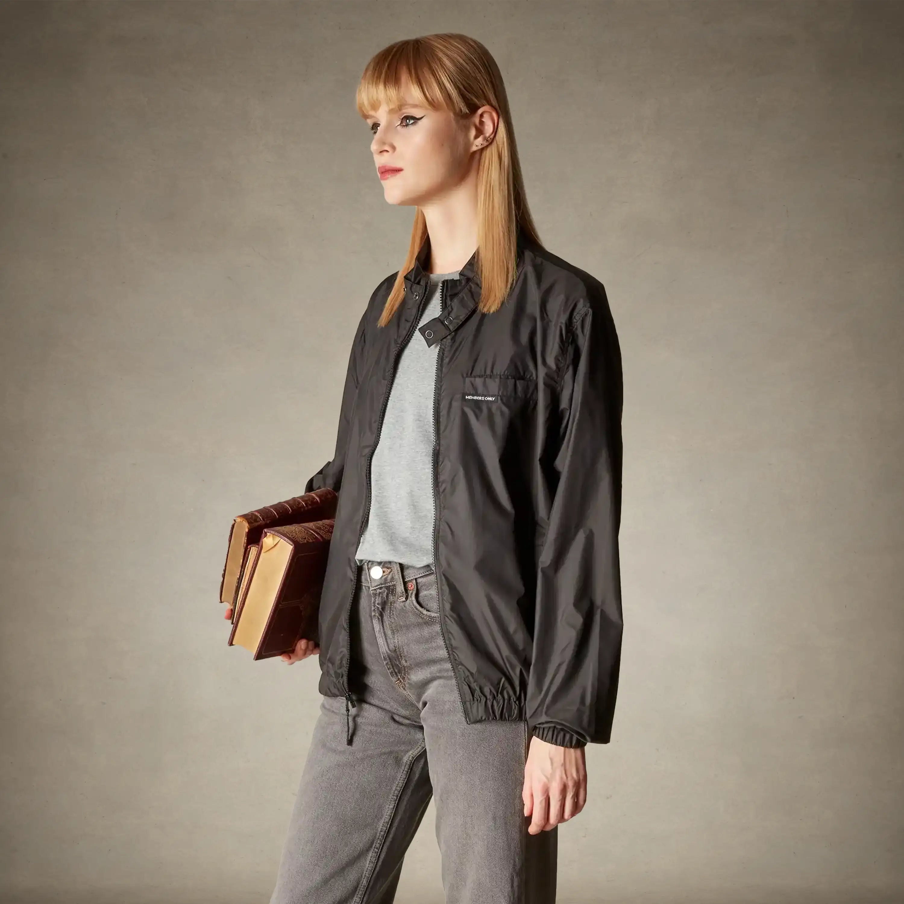 Women's Oversized Packable Windbreaker Jacket