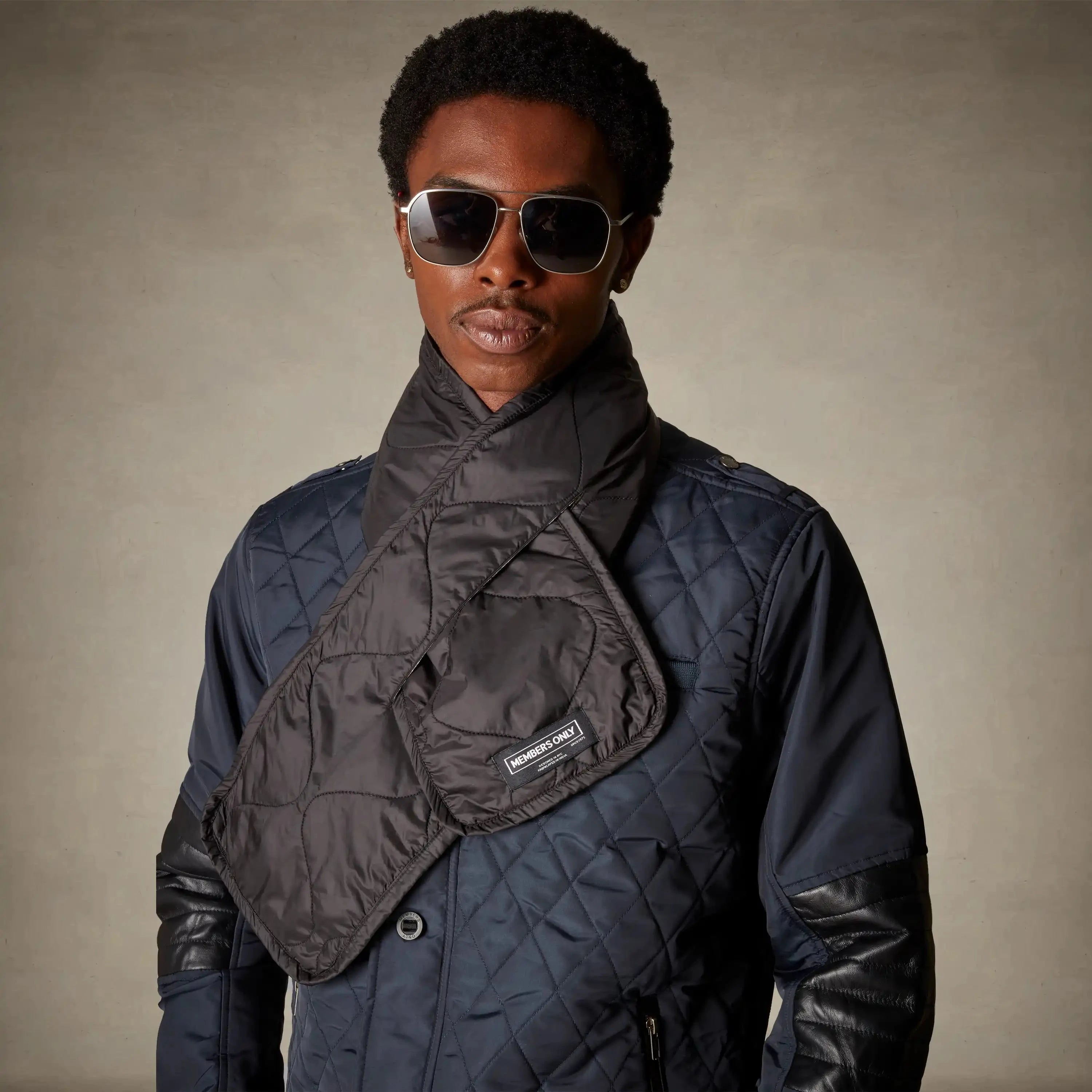 Members Only Quilted Scarf Members Only® Black