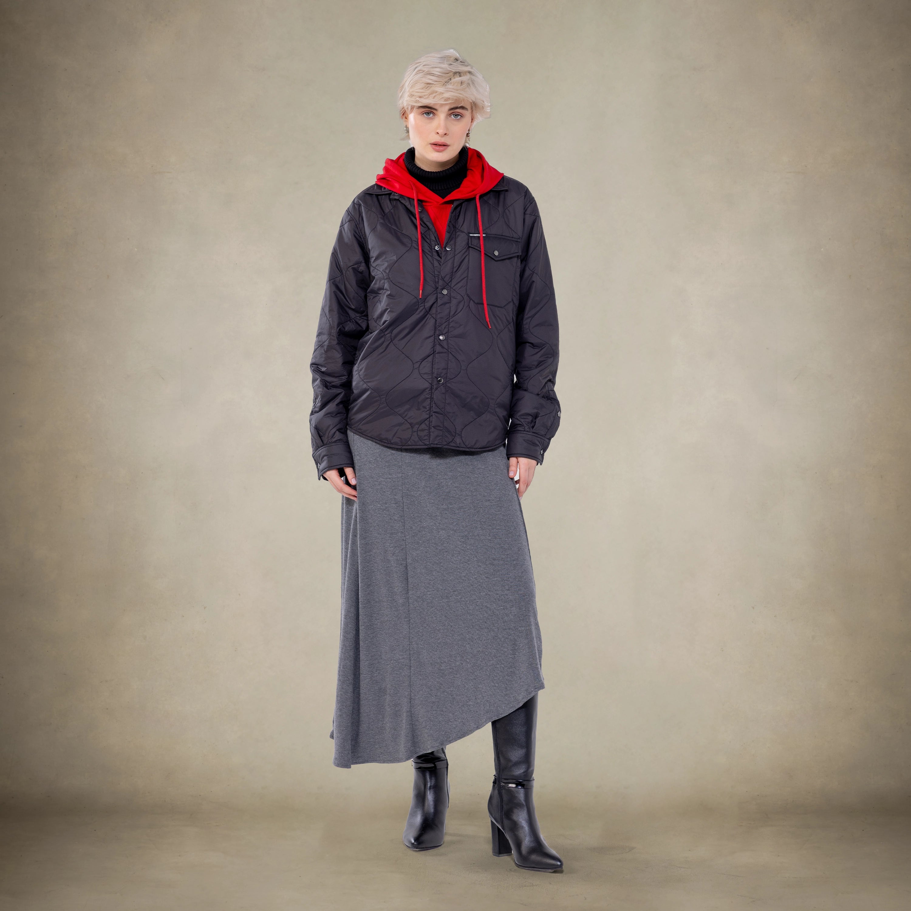 Women's Oversized Quilted Shirt Jacket