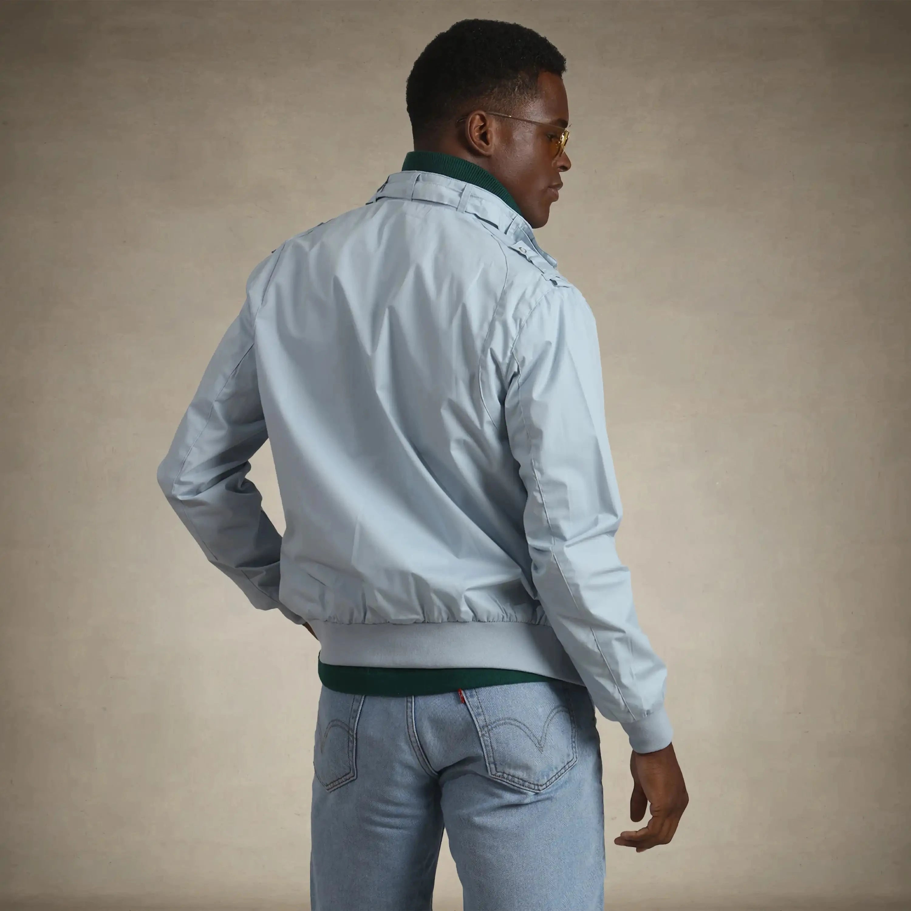 members only racer jacket for men dusty sky