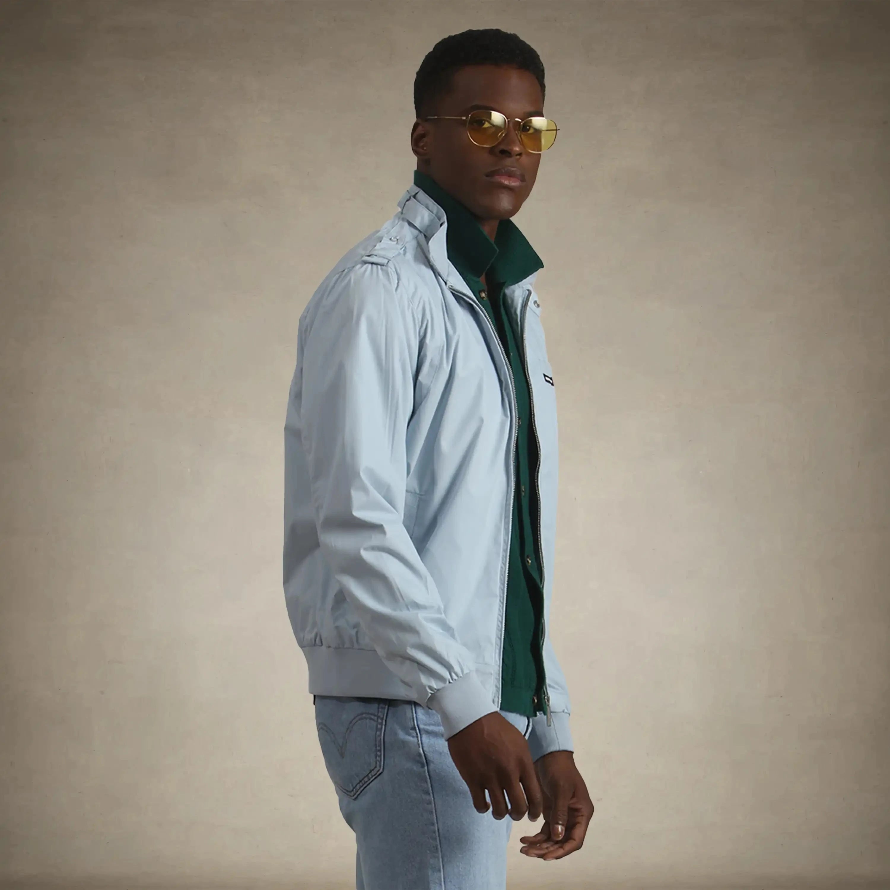 members only racer jacket for men dusty sky