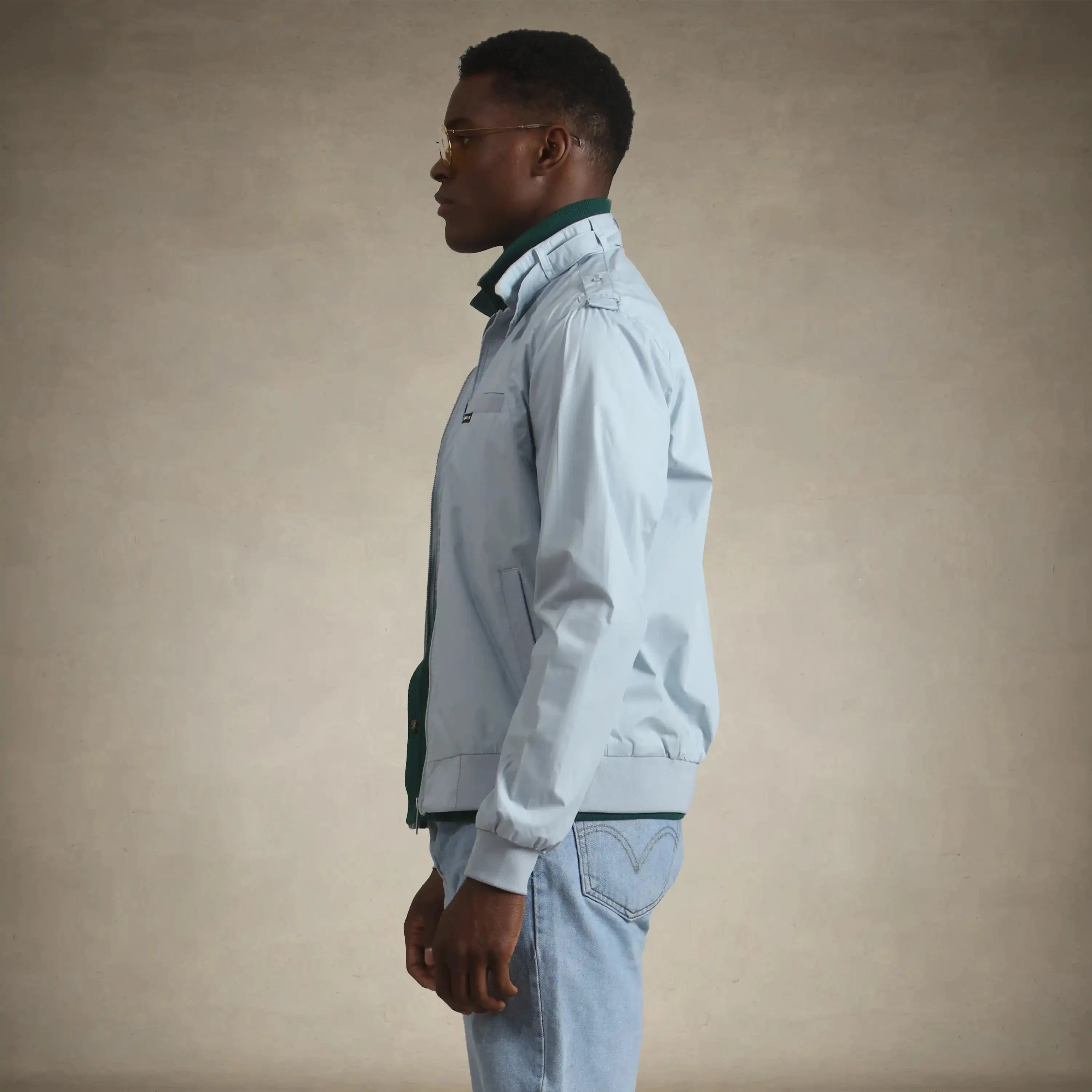 members only racer jacket for men dusty sky