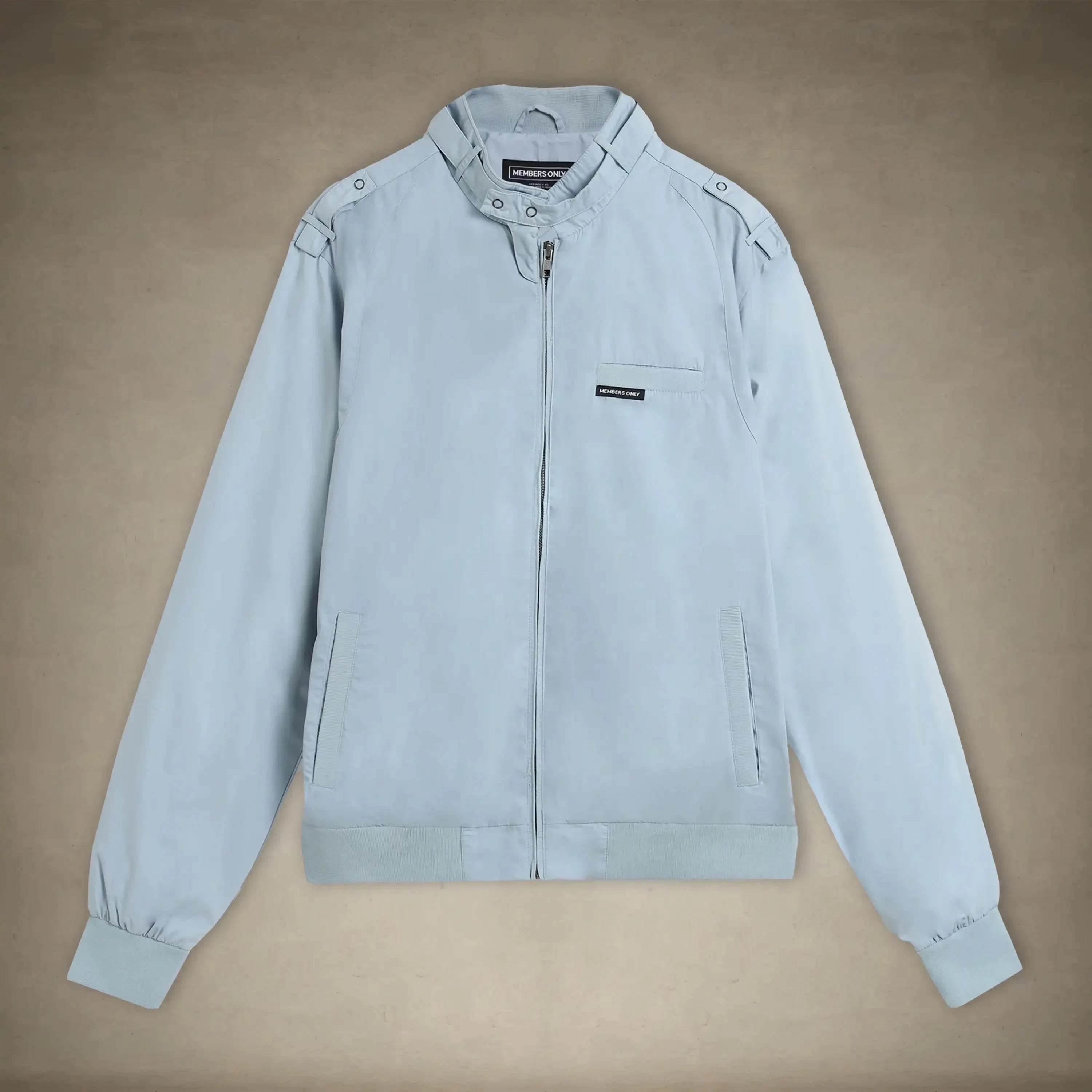 members only racer jacket for women dusty sky