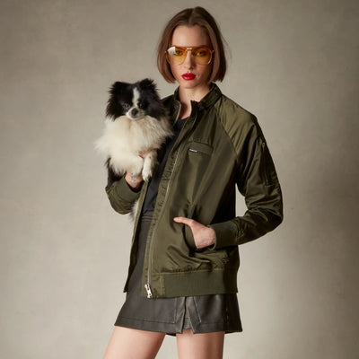 Women's Satin Bomber Jacket