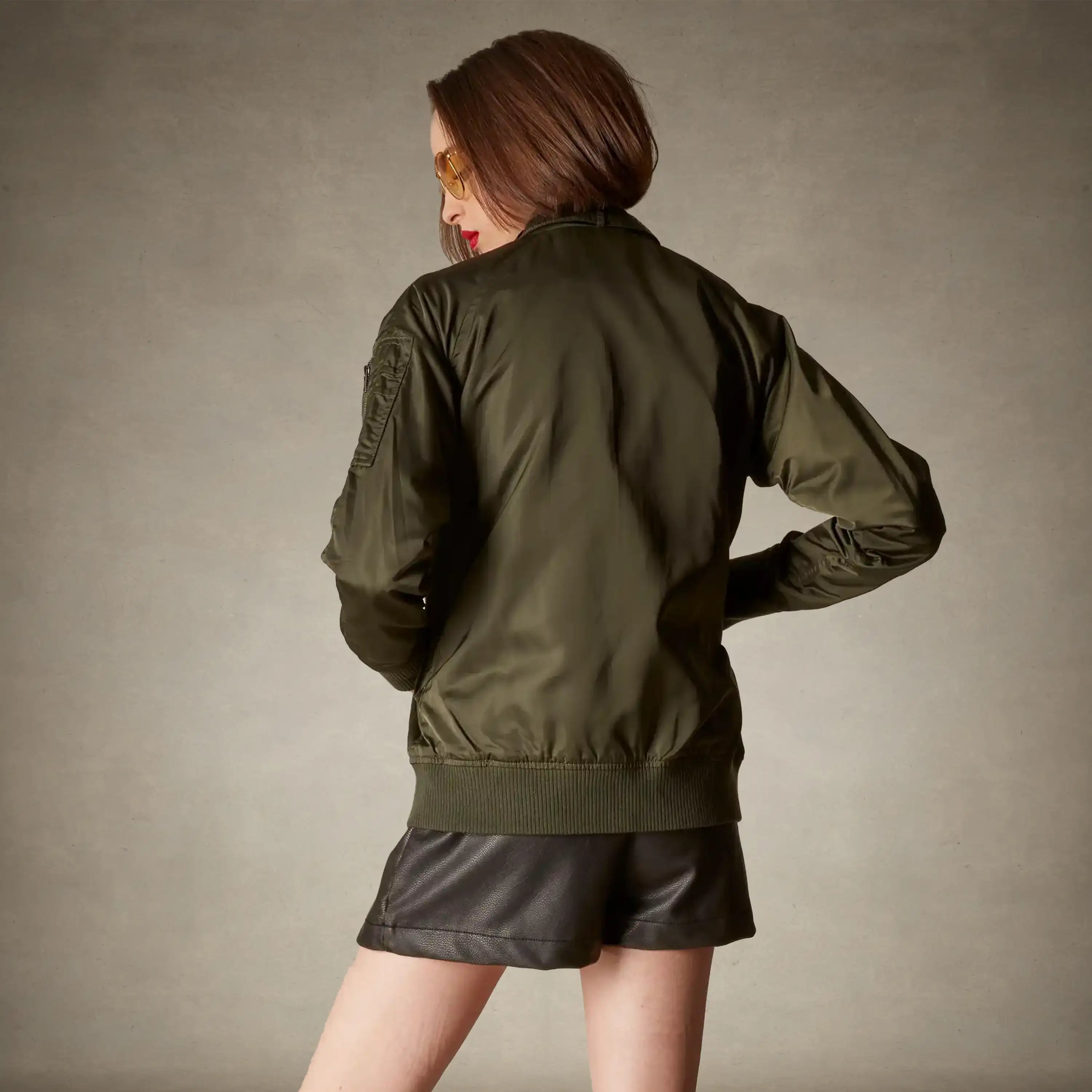 Women's Satin Bomber Jacket