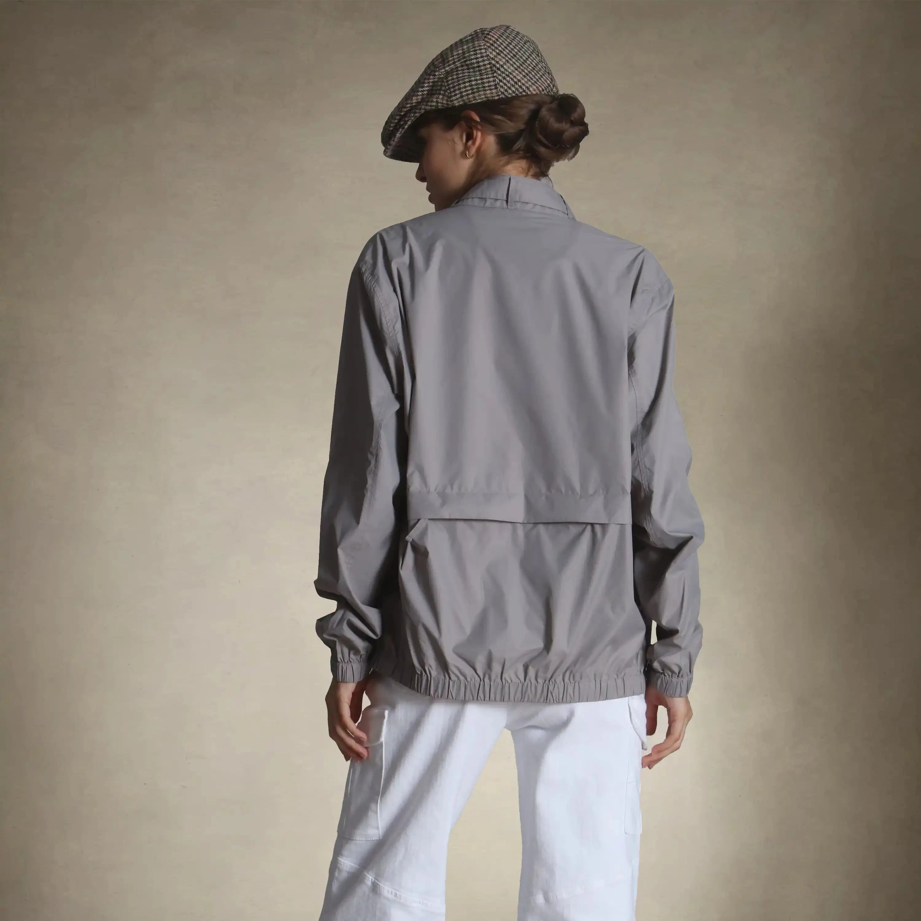 lightweight womens windbreaker jacket for spring small grey