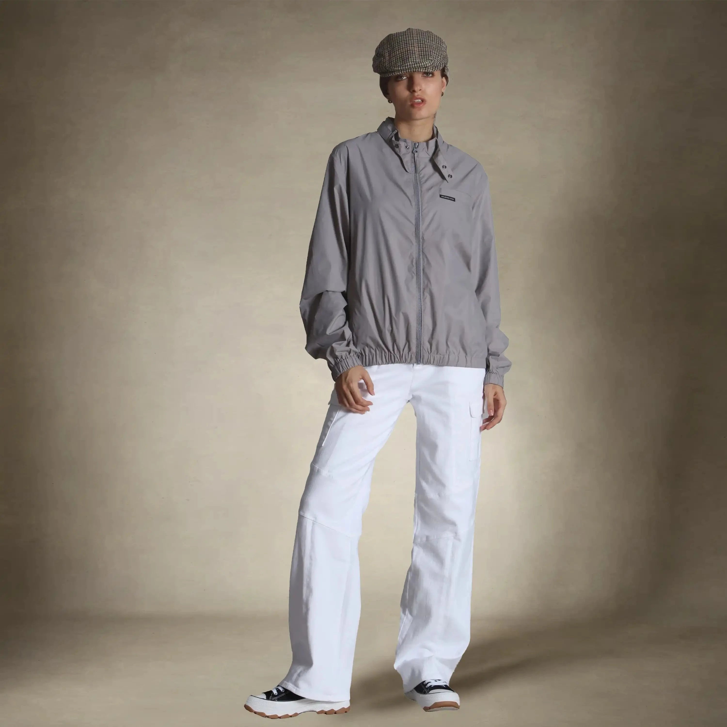 members only women's oversized packable windbreaker jacket