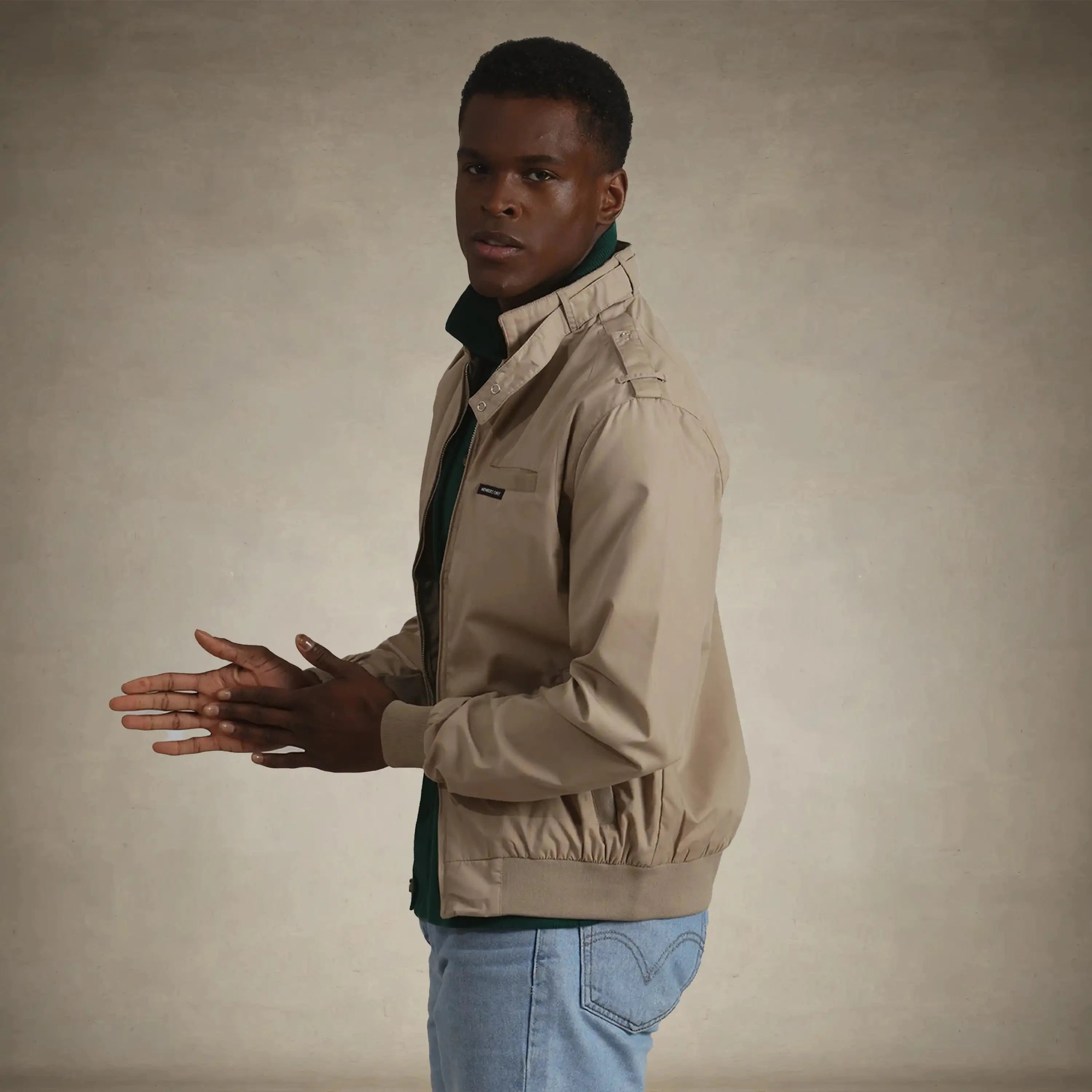 members only jacket 80s fashion khaki for men