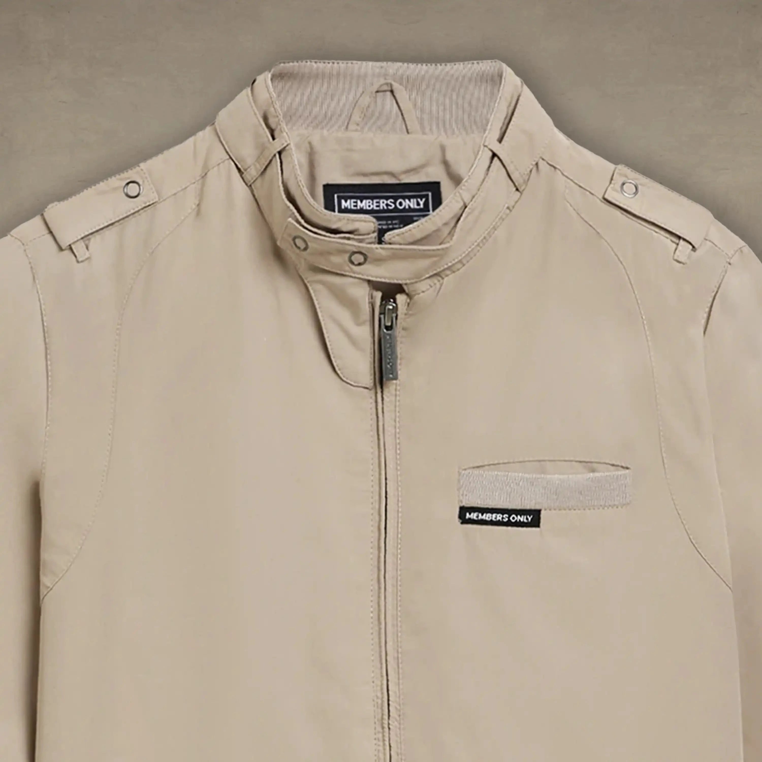 members only jacket 80s fashion khaki for men