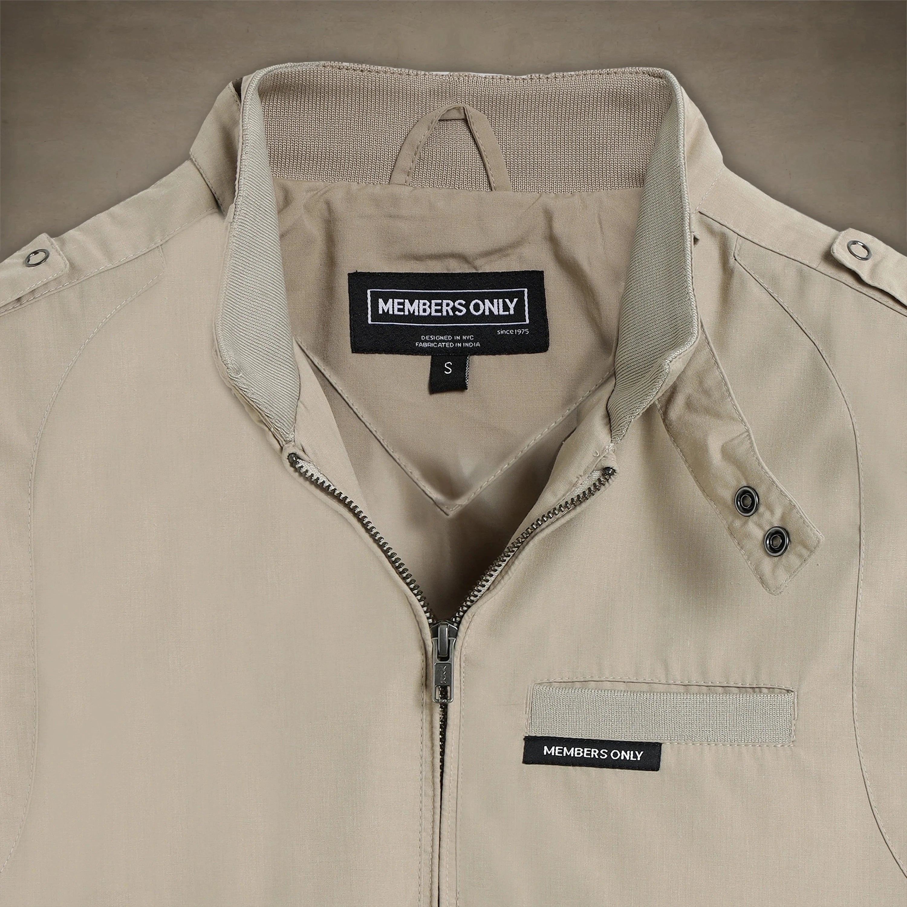 members only 90s fashion spring jacket women khaki small