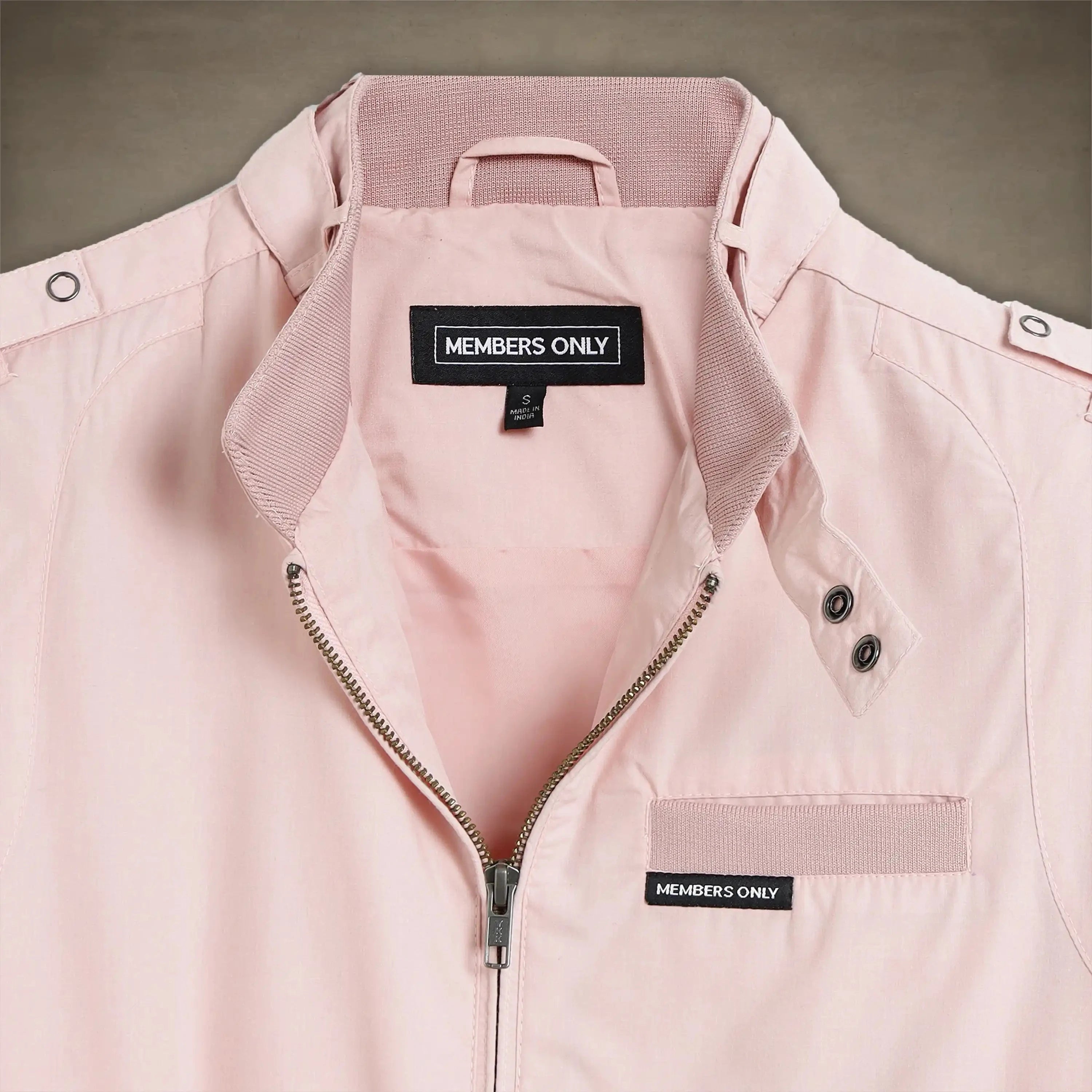 80s style oversized light pink summer jacket women