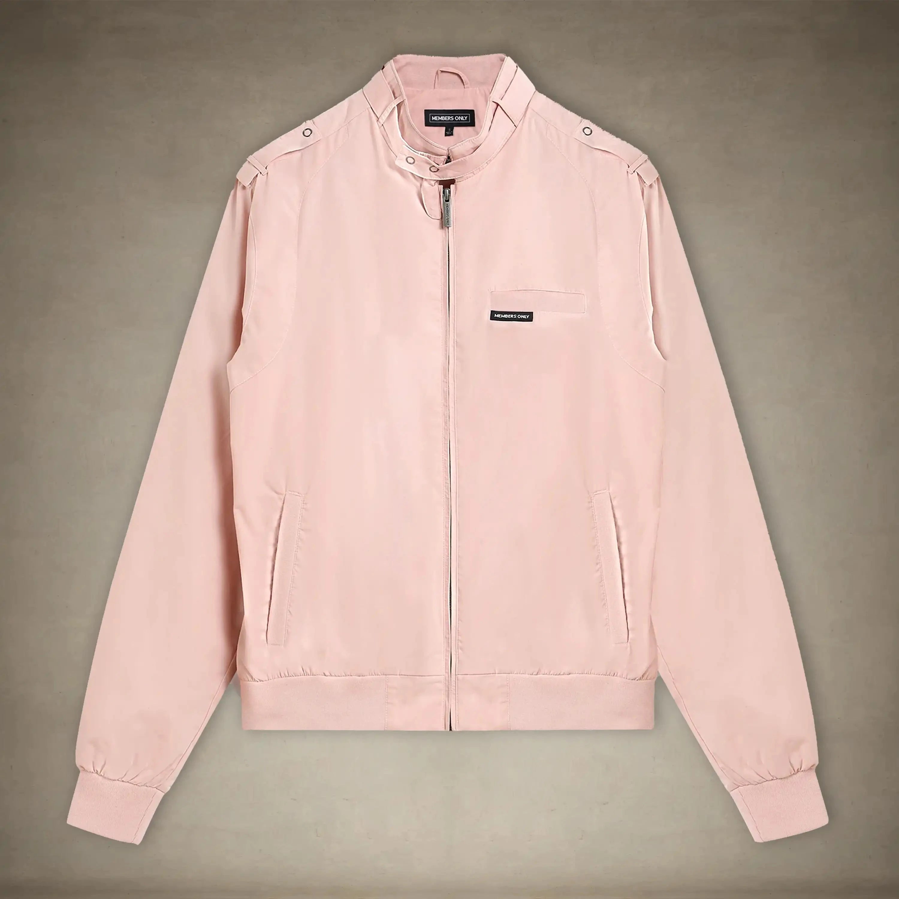 men's members only jacket 80s style light pink
