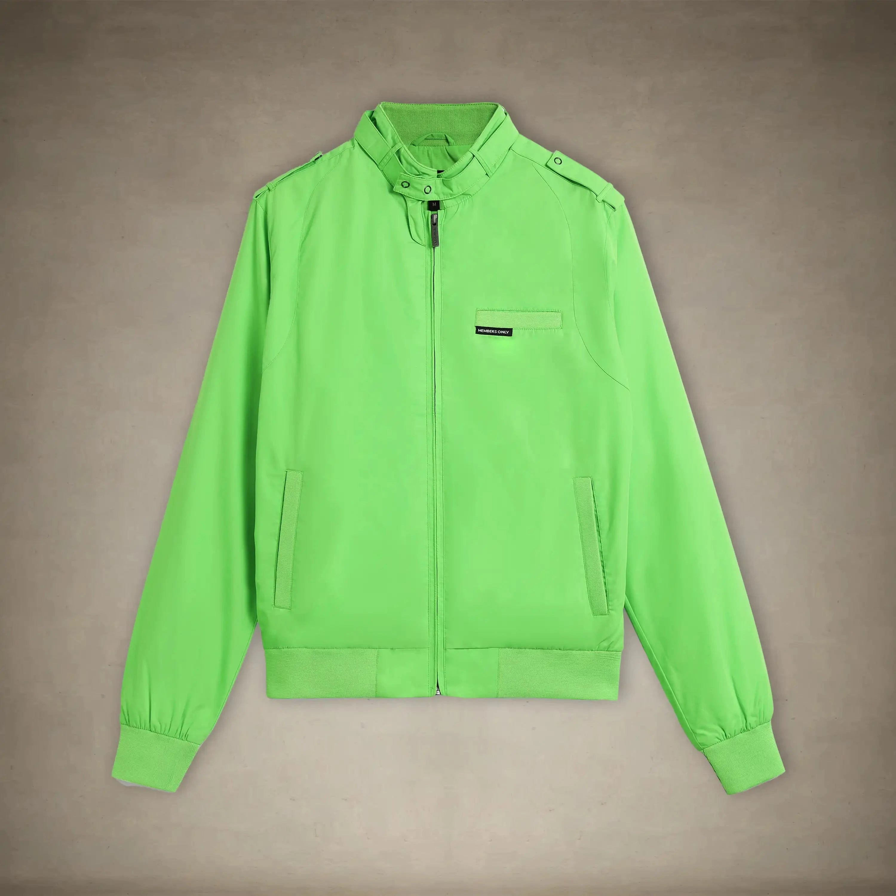 women's members only 80s fashion jacket lime green