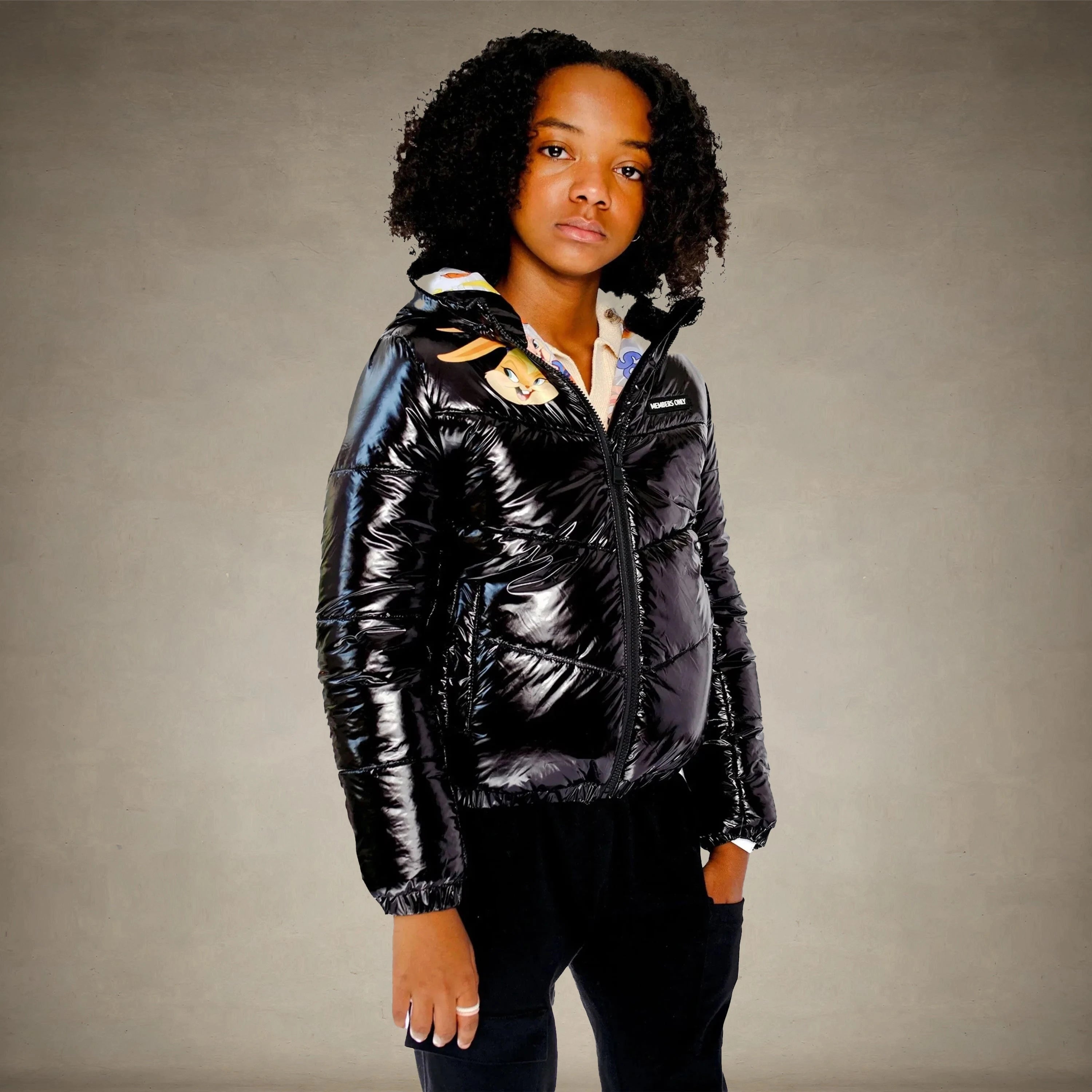 Girl's Cire Puffer with Mash Print Lining Jacket - FINAL SALE Girl's Jacket Members Only®