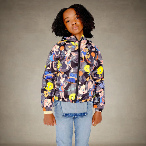 Girl's Heavy Quilted Puffer in New Looney Mash Jacket - FINAL SALE Girl's Jacket Members Only®