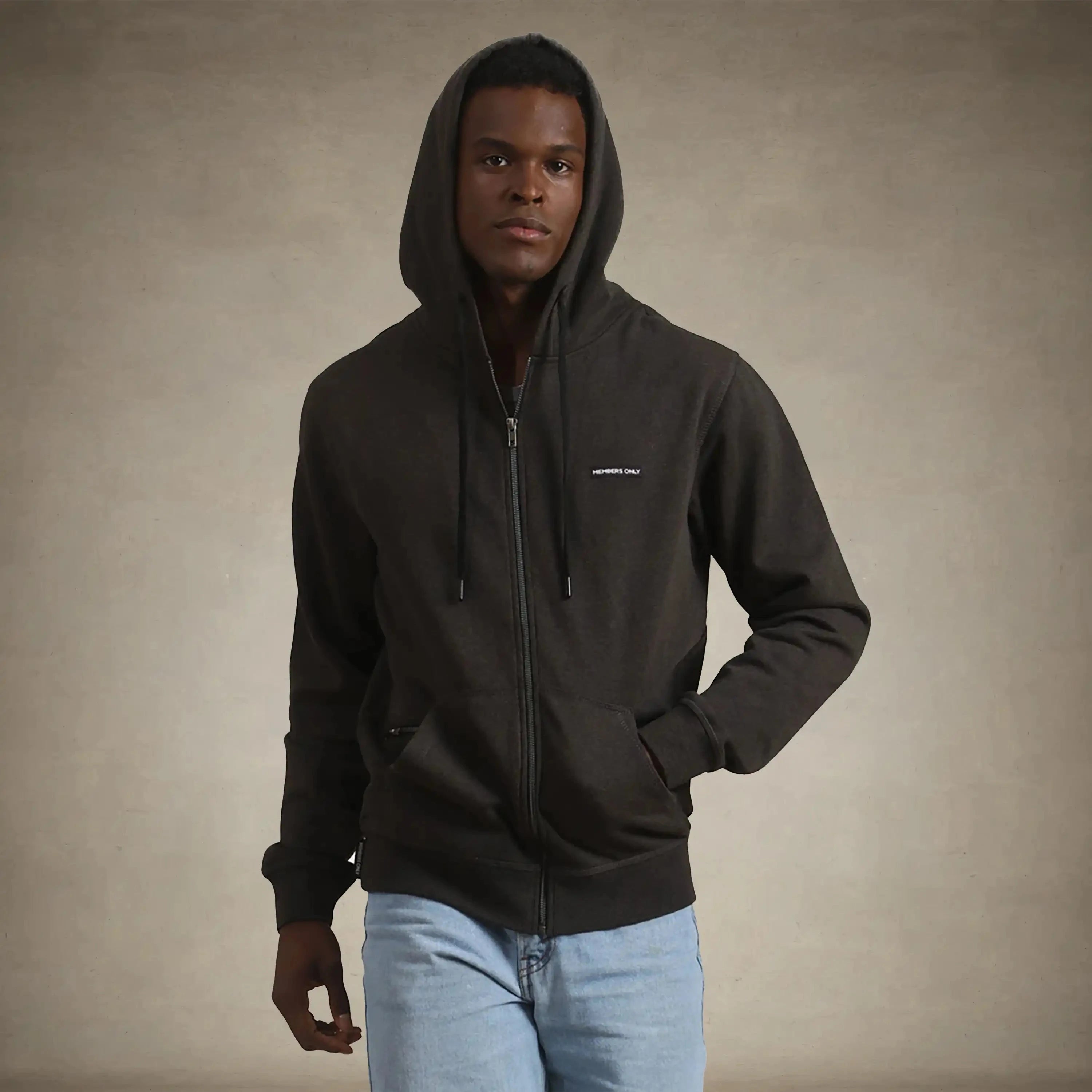 Men's Brooklyn Zip-Up Hoodie Men's hoodies & sweatshirts Members Only® Charcoal Small