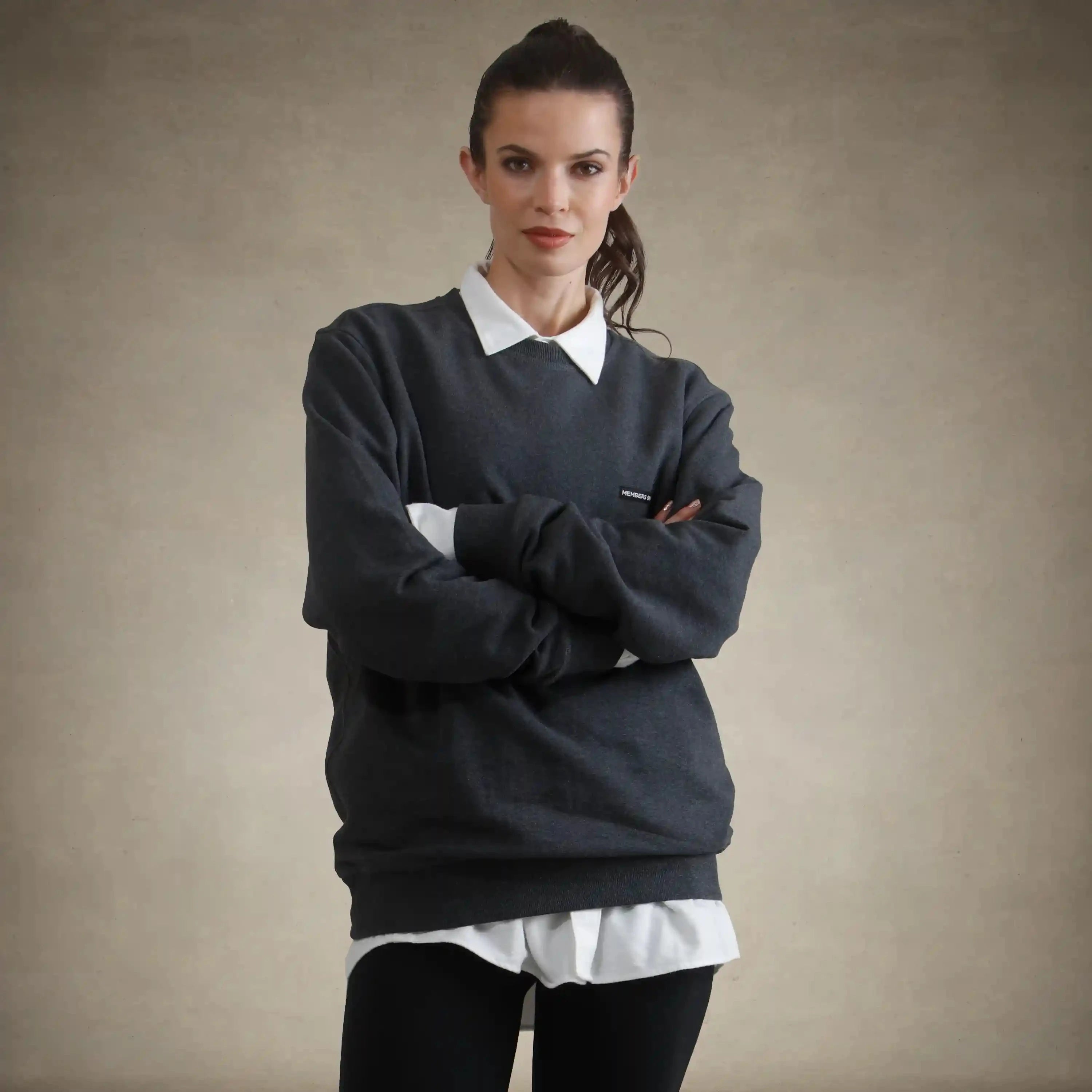 Women's Preston Crew Neck Oversized Sweatshirt Women's hoodies & sweatshirts Members Only® Charcoal Small
