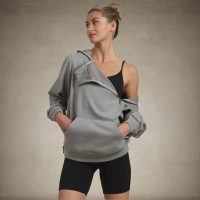 Women's Taylor Double Zipper Pullover Oversized Hoodie Women's hoodies & sweatshirts Members Only® ASH Small
