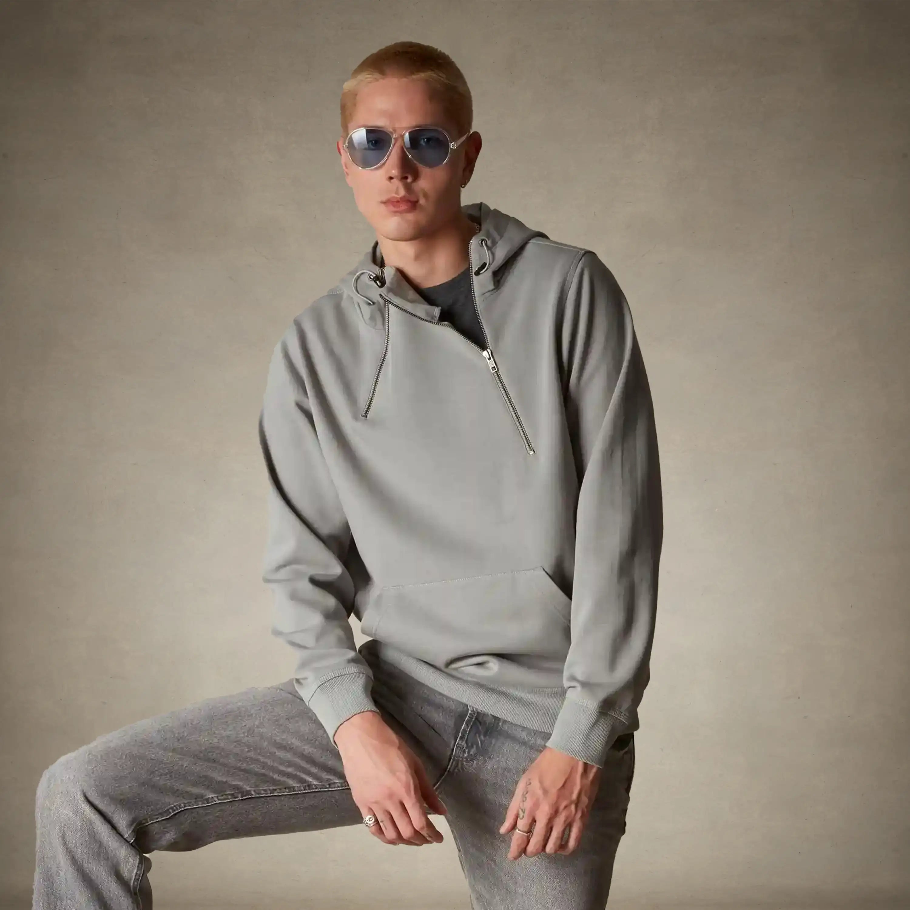 Men's Taylor Double Zipper Pullover Hoodie
