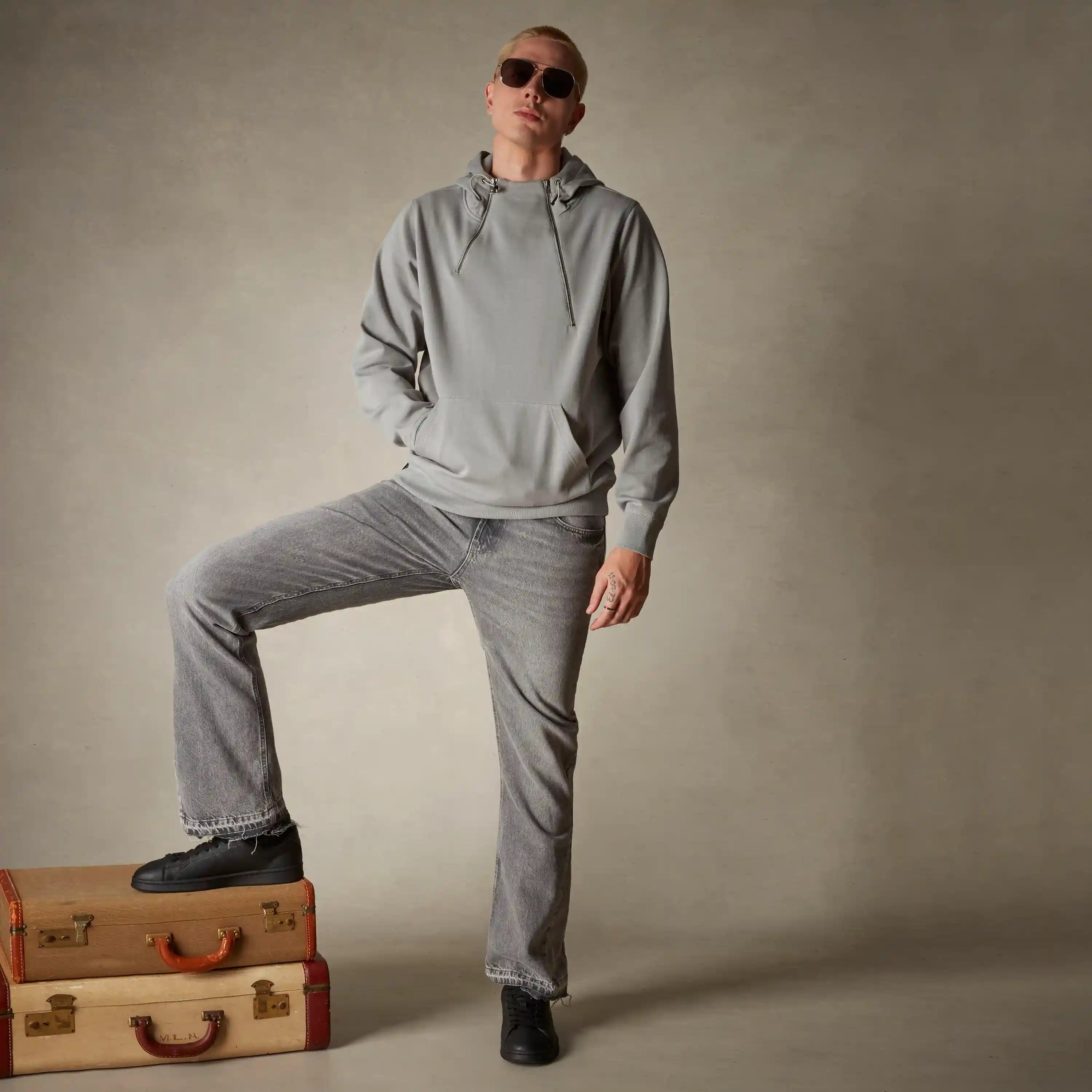 Men's Taylor Double Zipper Pullover Hoodie