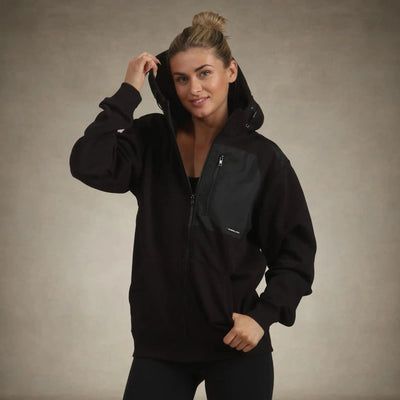 Women's Austin Zip-Up Oversized Hoodie Women's hoodies & sweatshirts Members Only® Black Small