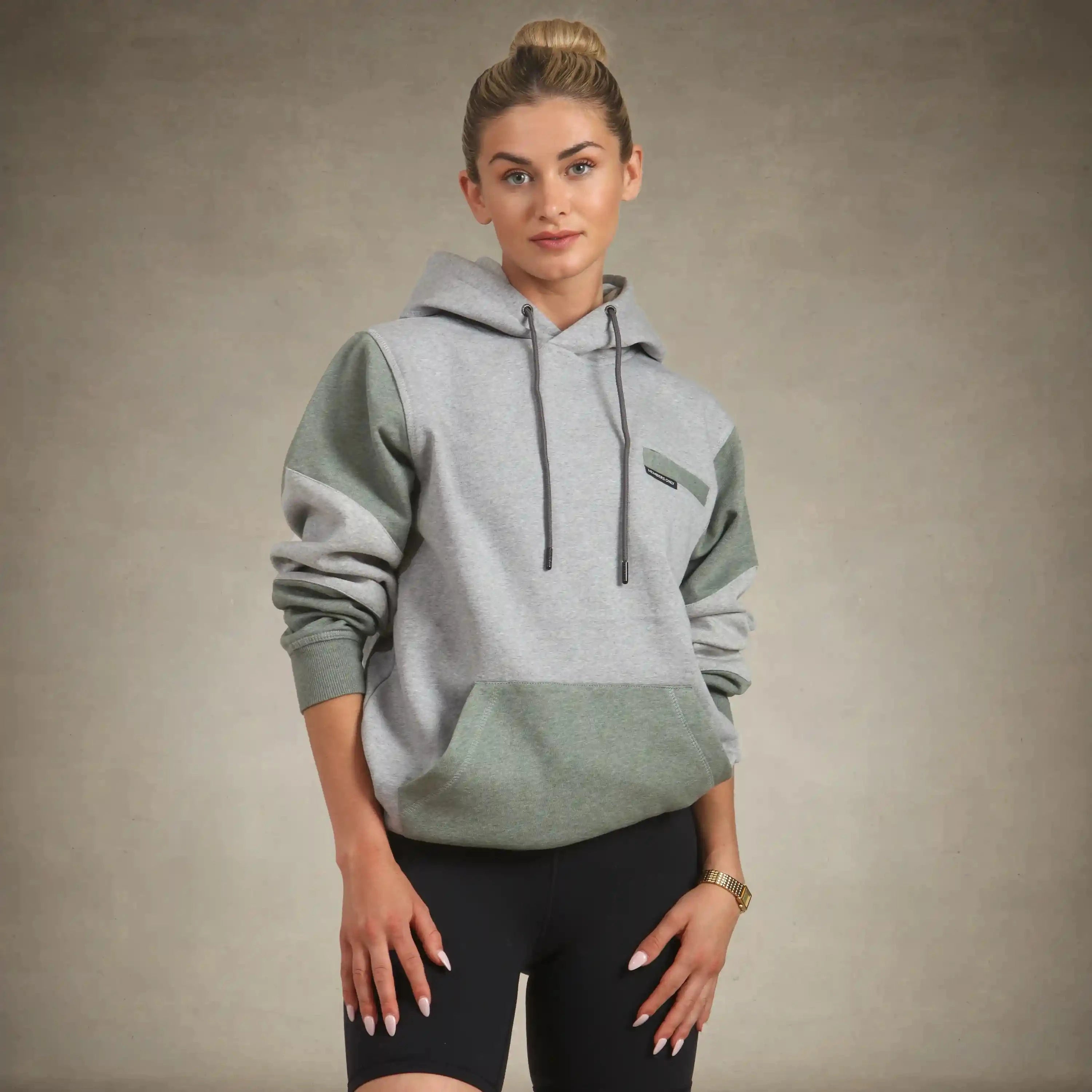 Women's Drew Colorblock Oversized Hooded Sweatshirt Women's hoodies & sweatshirts Members Only® ASH Small
