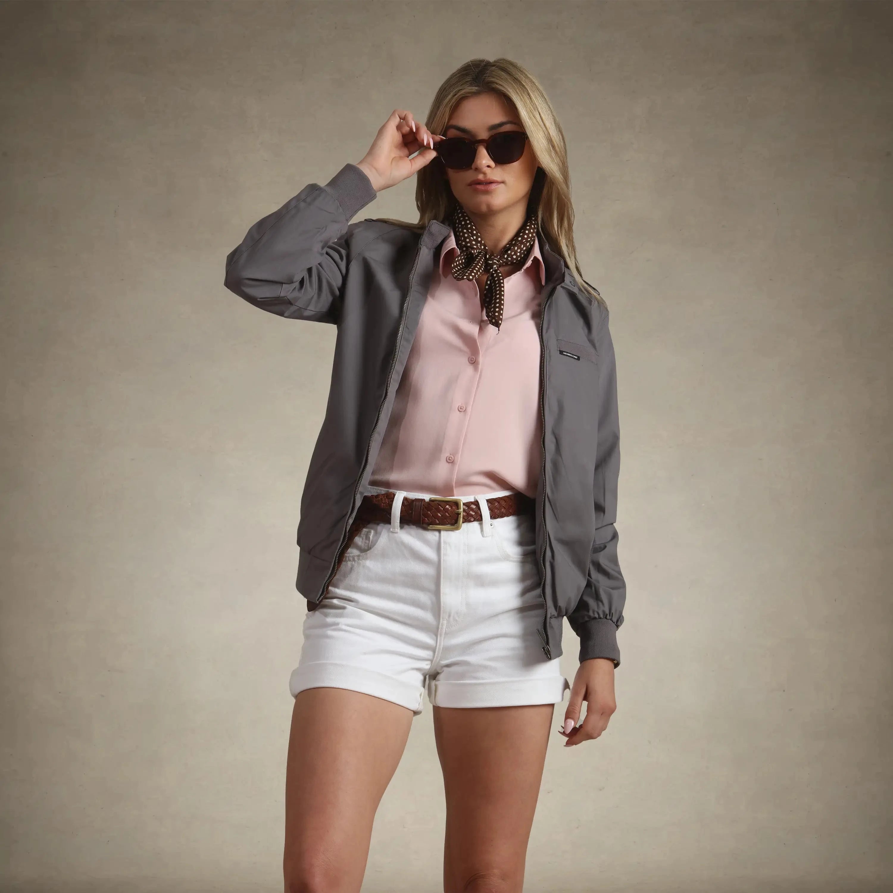 Women's Classic Iconic Racer Jacket (Slim Fit) Women's Iconic Jacket Members Only® Grey X-Small