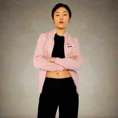 Women's Classic Iconic Racer Jacket (Slim Fit) Women's Iconic Jacket Members Only® Light Pink X-Small