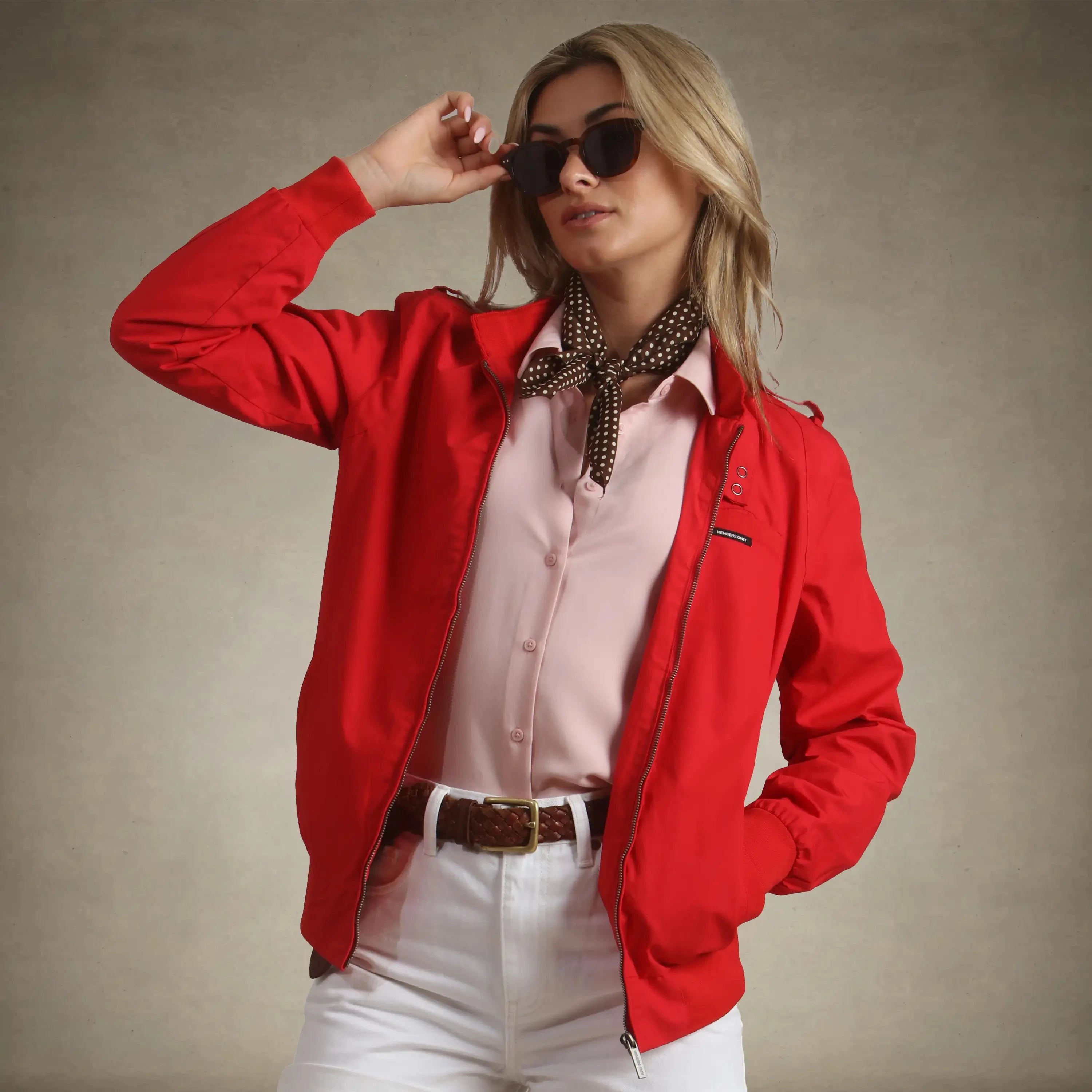 Women's Classic Iconic Racer Jacket (Slim Fit) Women's Iconic Jacket Members Only® Red X-Small
