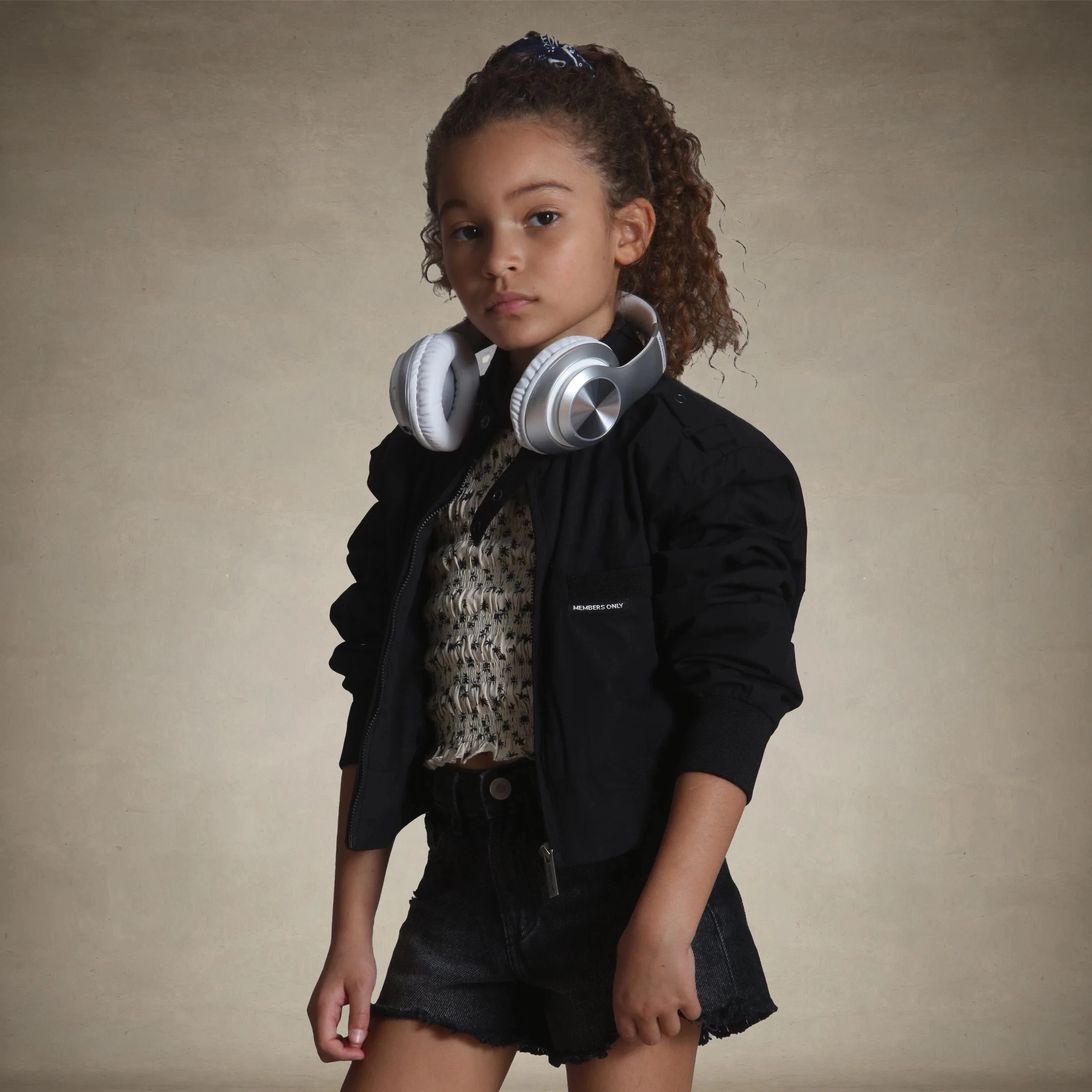 members only girls racer jackets black 7-8