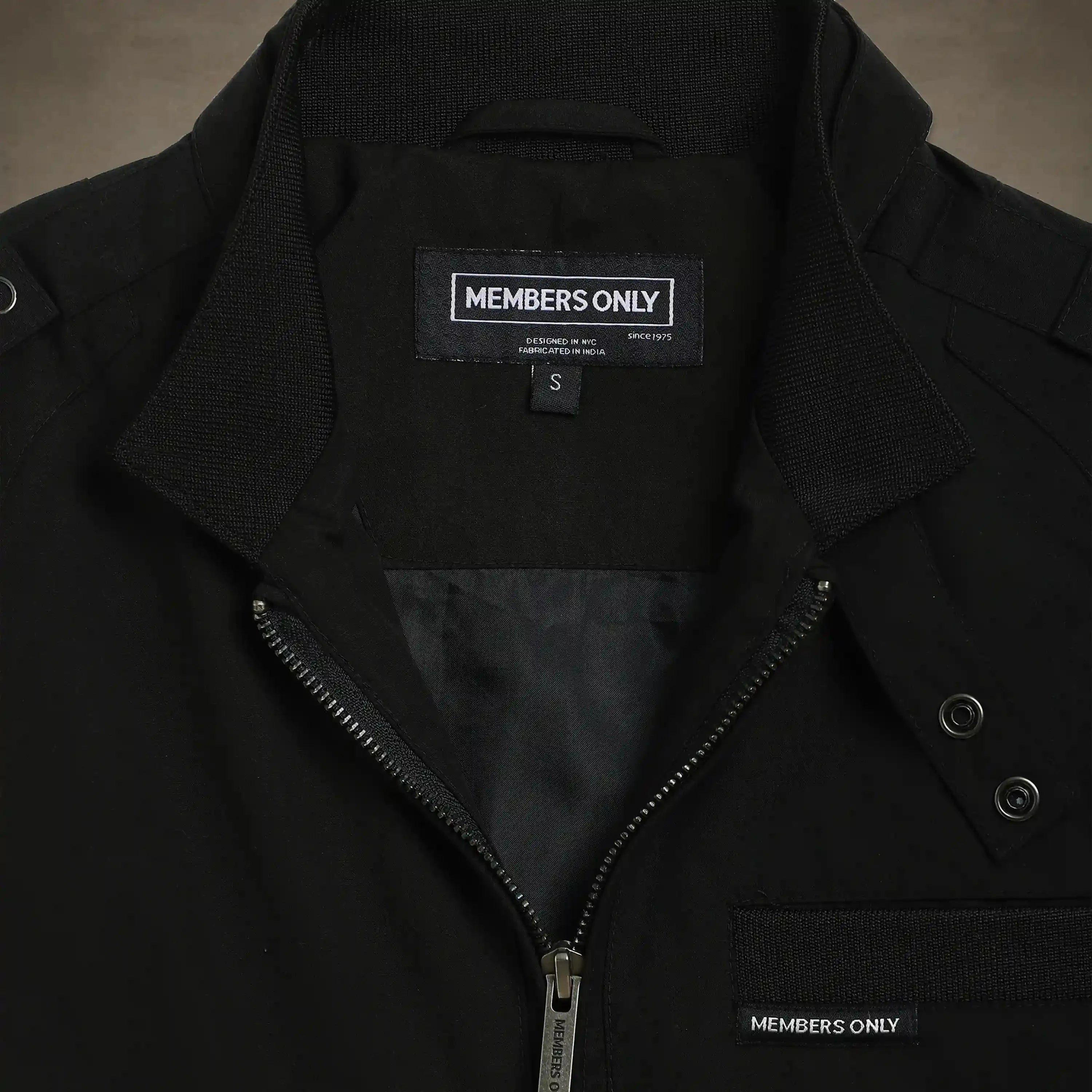 women's cropped racer jacket small black