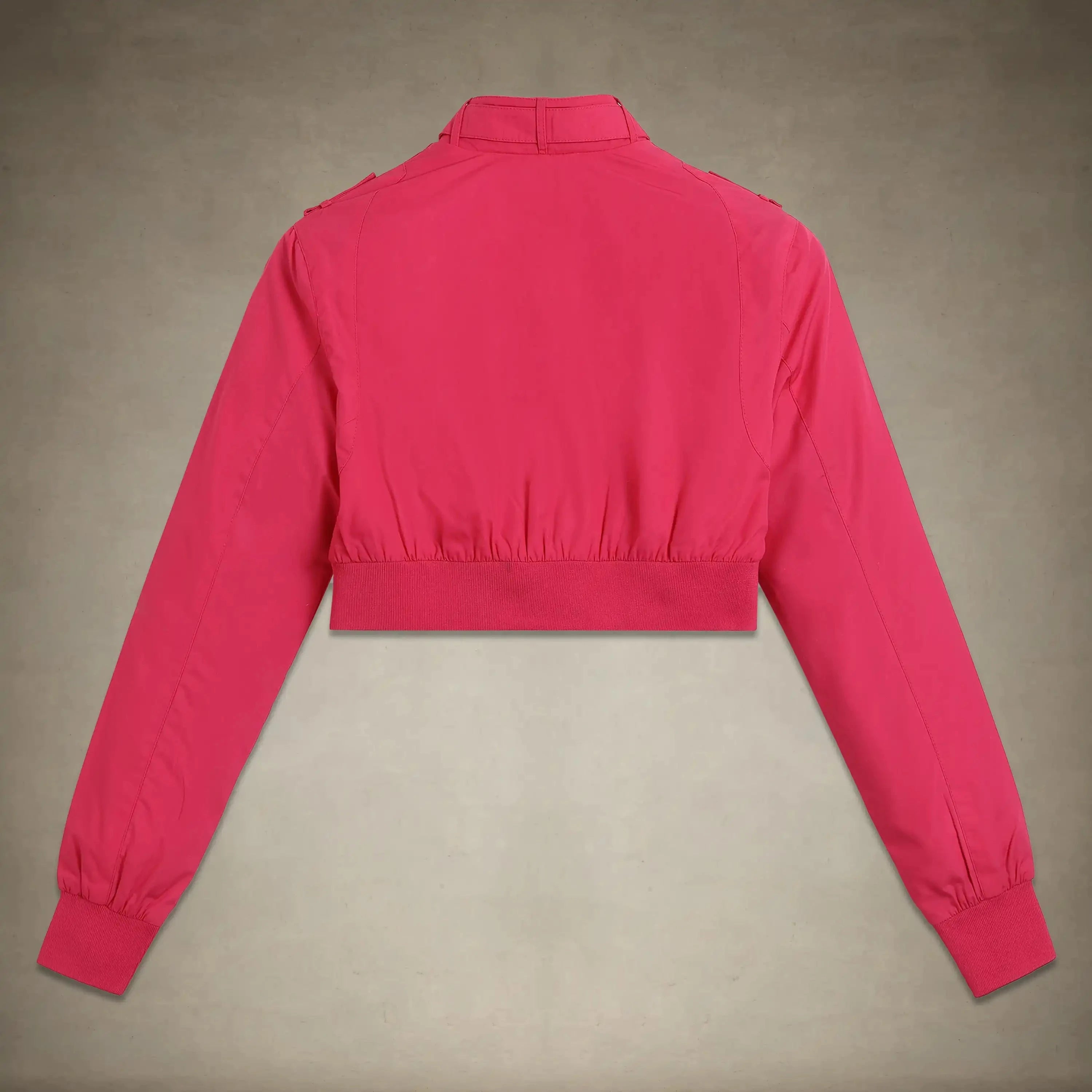 members only hot-pink cropped racer jacket for women small