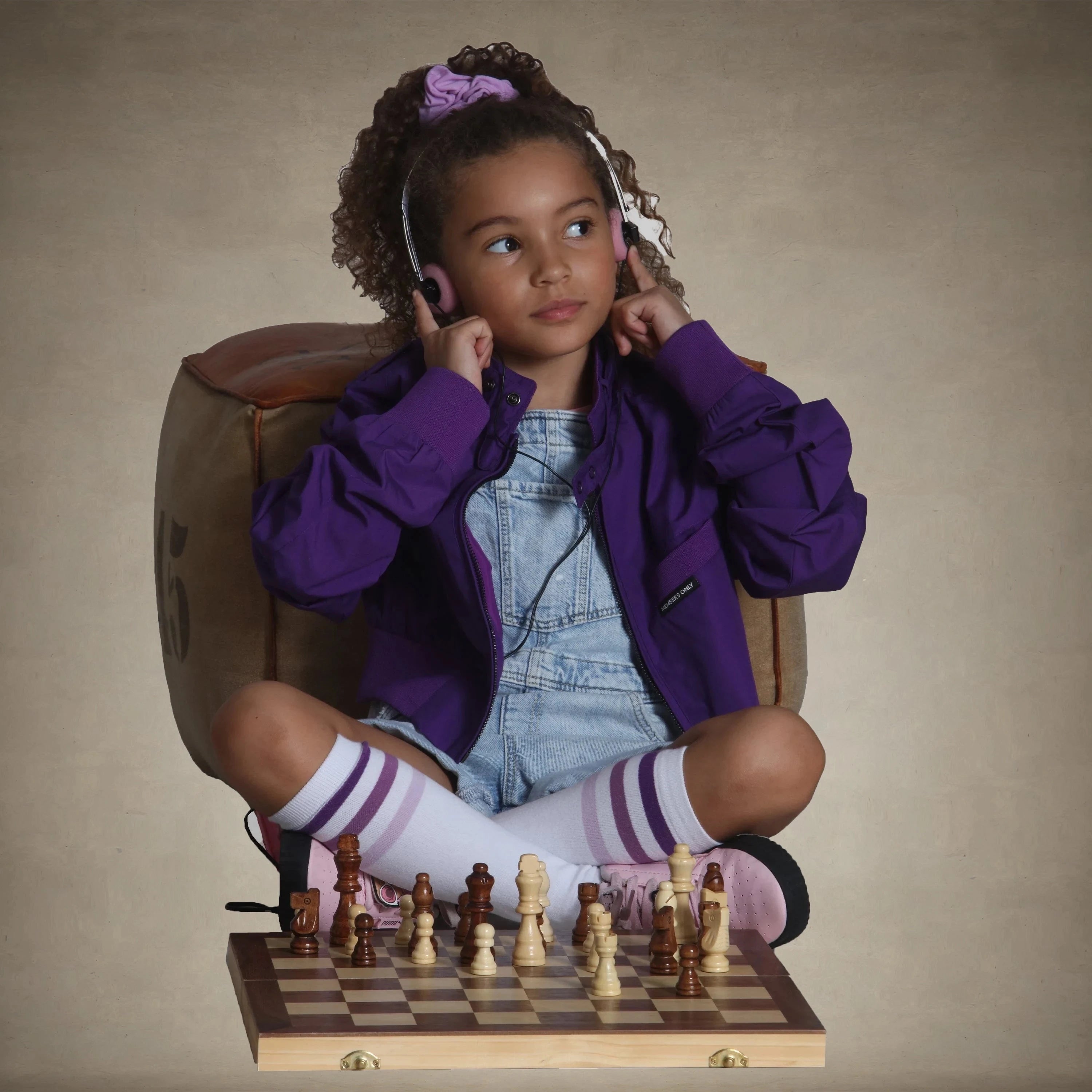 members only girls racer jacket purple 7-8