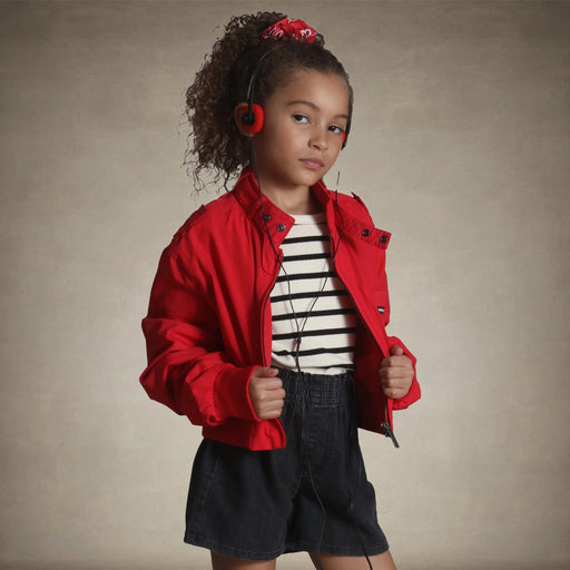 members only girls racer jackets red 7-8