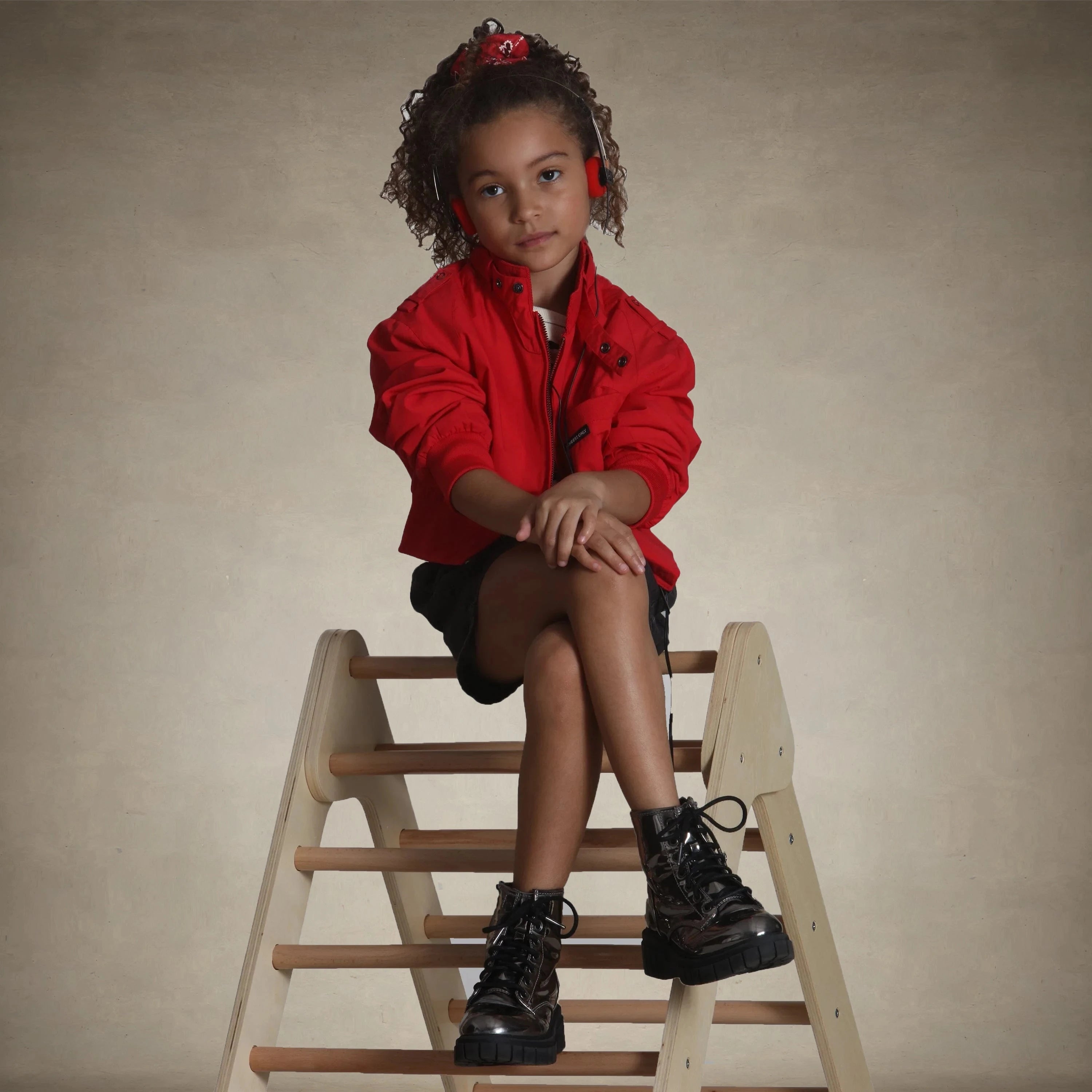 members only girls racer jackets red 7-8