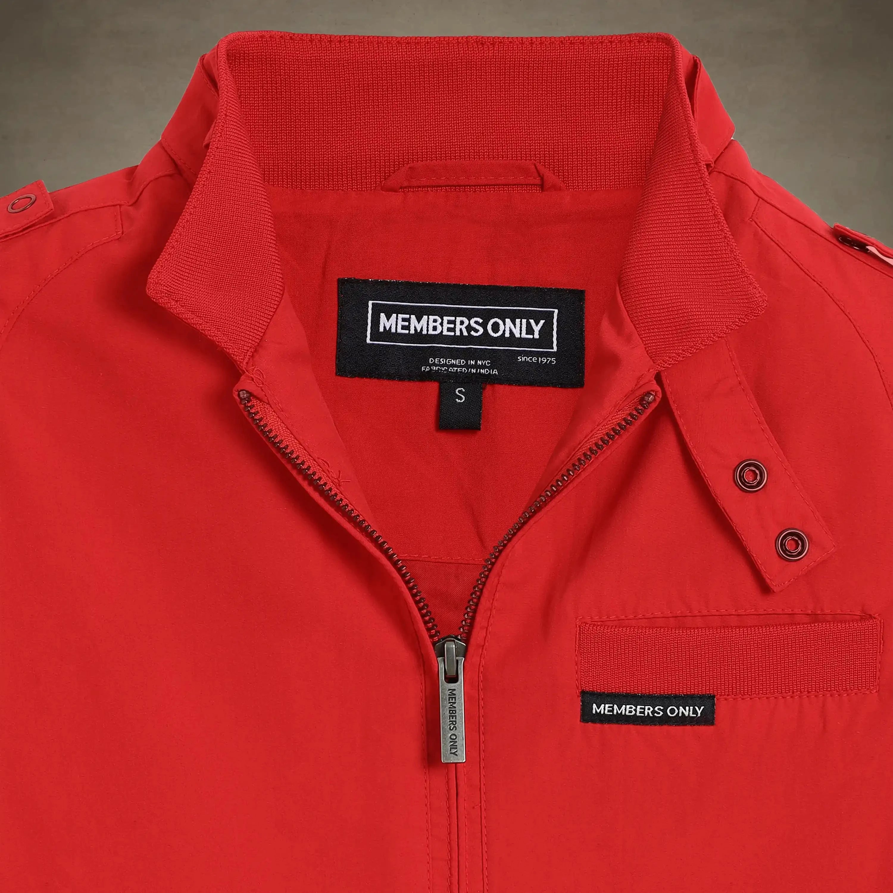 cropped racer jacket small red