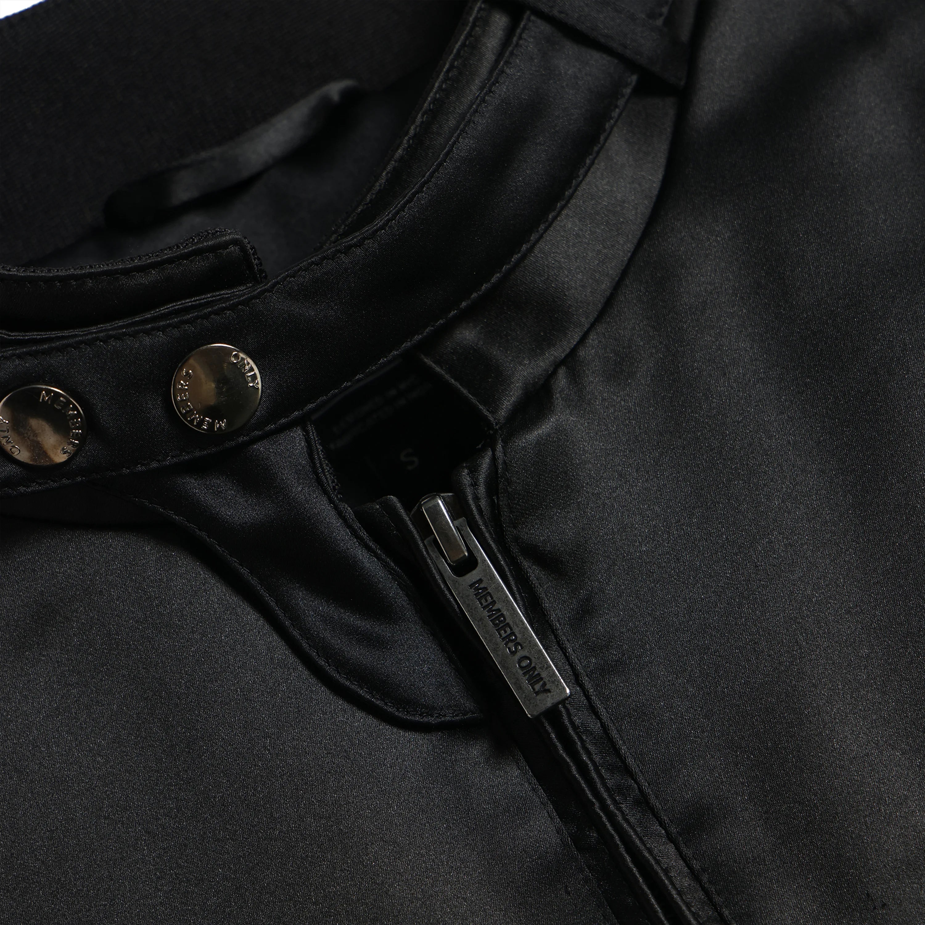 Women's Cropped Classic Satin Iconic Racer Jacket