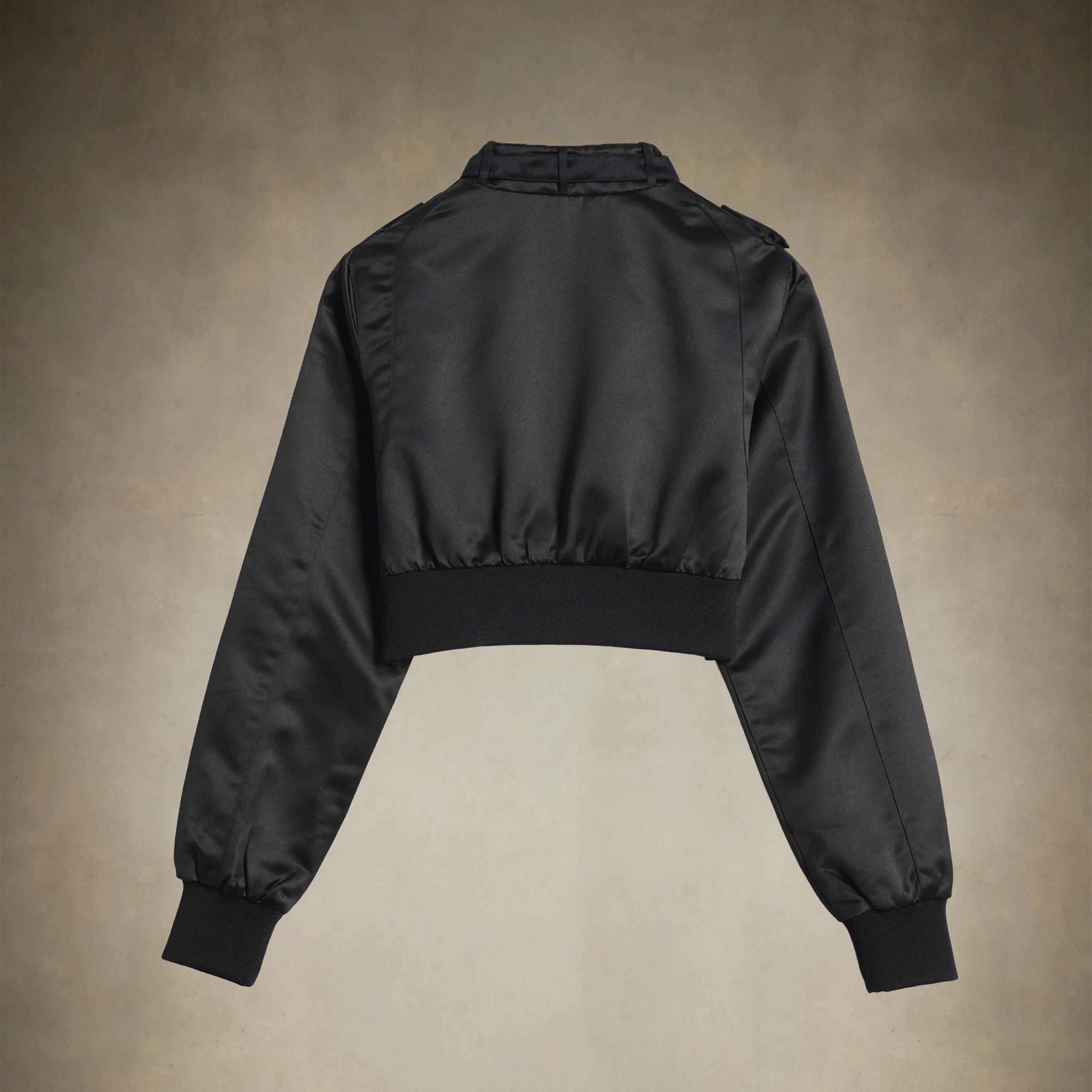 Women's Cropped Classic Satin Iconic Racer Jacket
