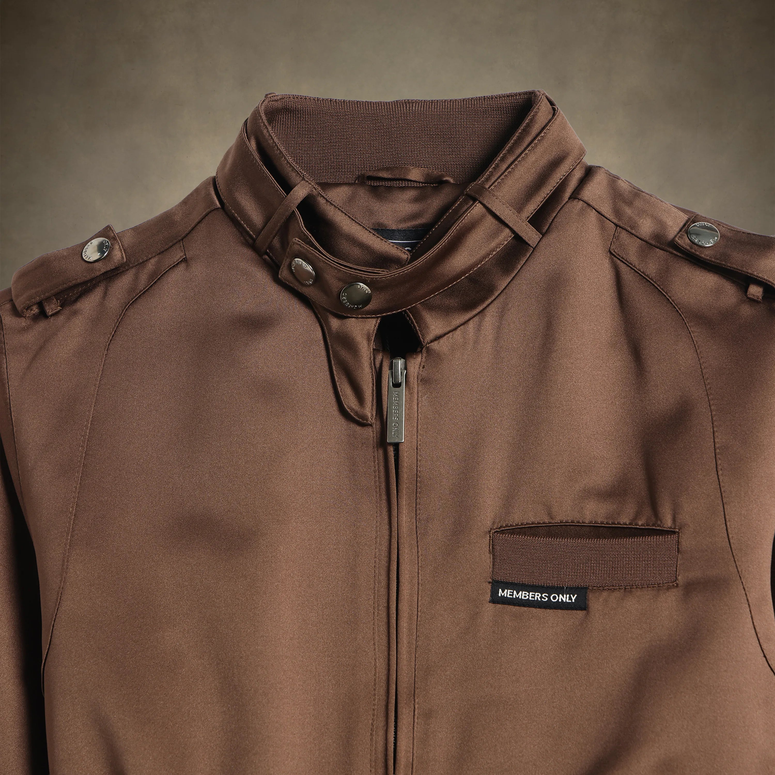 Women's Cropped Classic Satin Iconic Racer Jacket